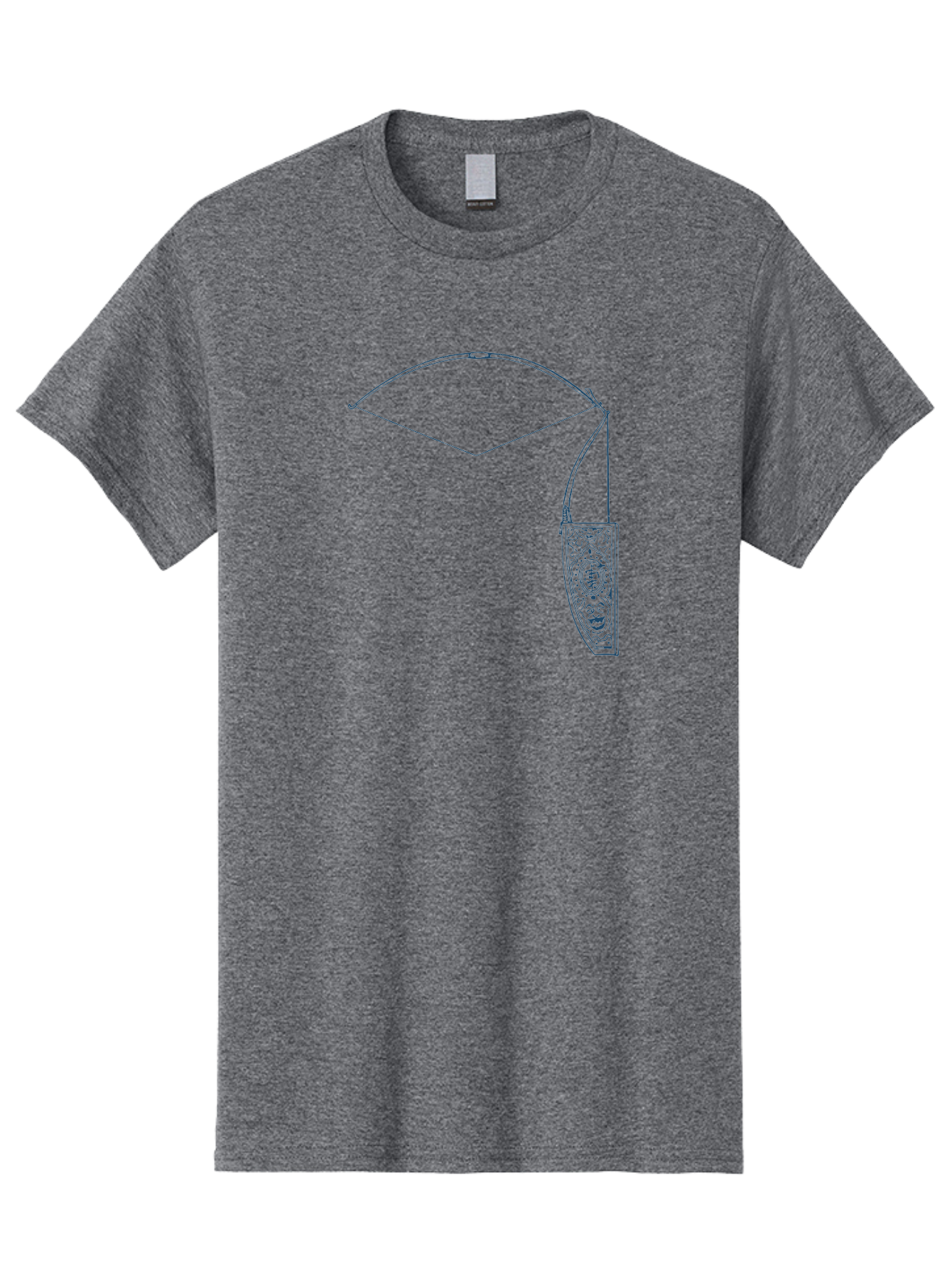 Vintage Archery Equipment Men'S Graphic Tee, 100% Cotton, Comfortable Casual Summer Wear, Machine Washable, Recurve Bow, Ornate Quiver, Archery Equipment, Hunting Gear, Decorative Design, Intricate Patterns, Bow And Arrow, Outdoor Adventure, Aae782 27
