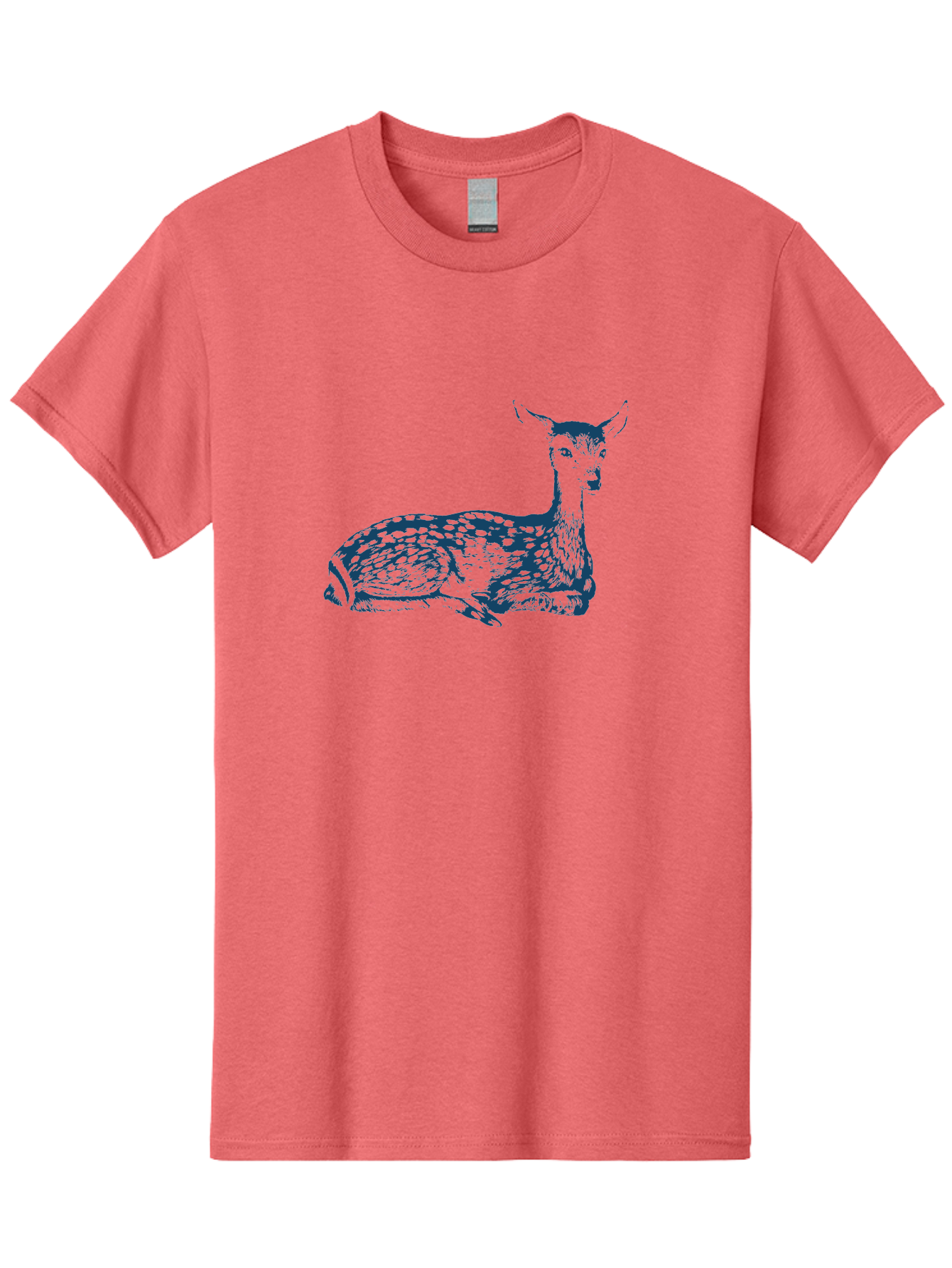 Vintage Bambi Sketch Men'S Graphic Tee, 100% Cotton, Comfortable Casual Summer Wear, Machine Washable, Deer Resting, Spotted Fur, Wildlife Art, Serene Animal, Natural Habitat, Spotted Deer, Animal Illustration, Forest Creature, Aae783 21