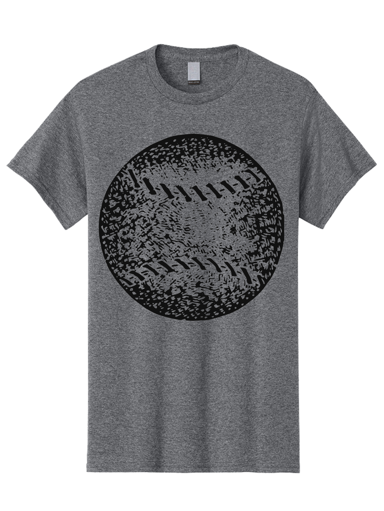 Vintage Baseball Men'S Graphic Tee, 100% Cotton, Comfortable Casual Summer Wear, Machine Washable, Baseball, Sports Equipment, Stitching Pattern, Texture, Black And Green, Graphic Illustration, Sports Theme, Team Sports Aae784 3
