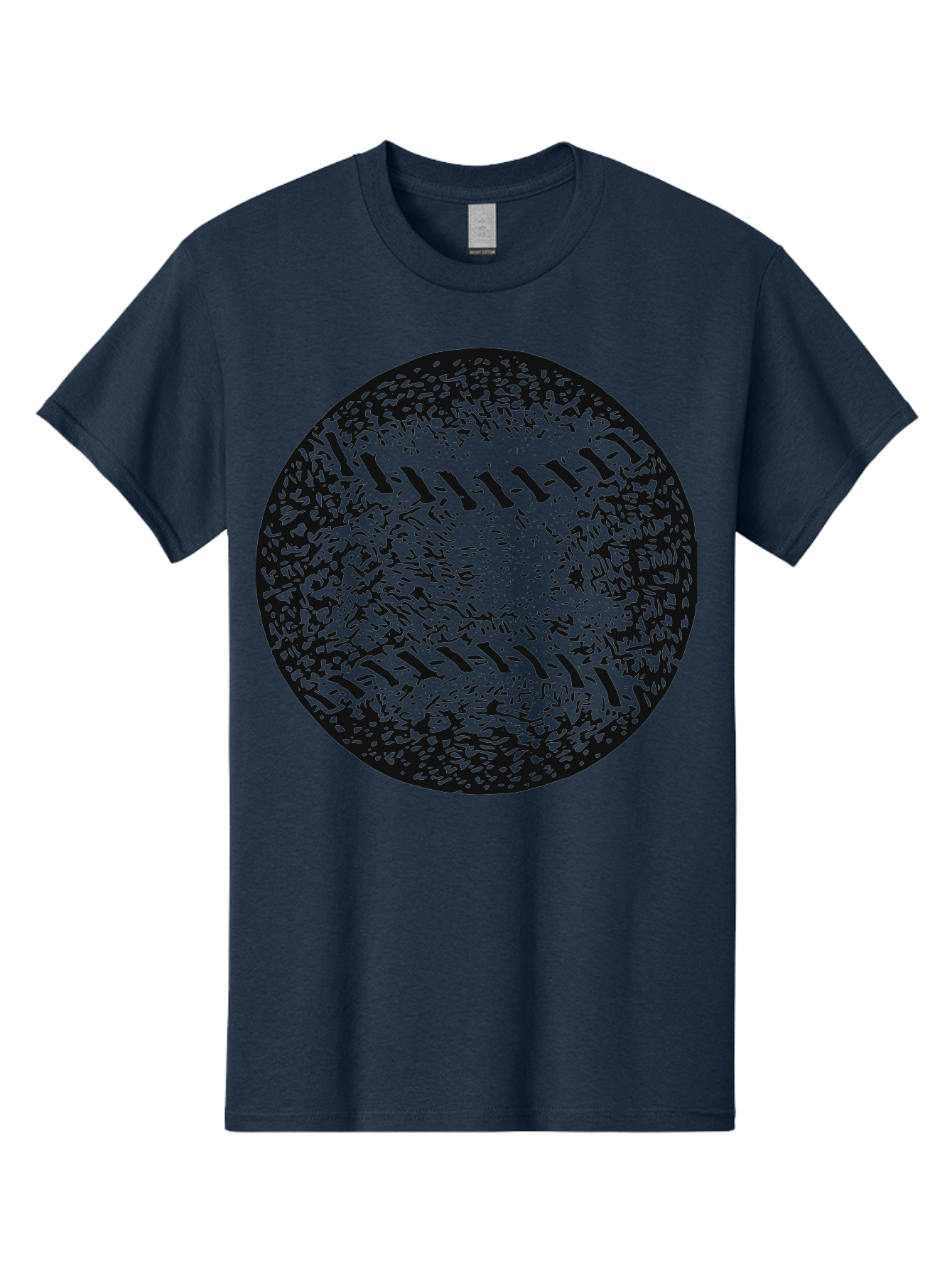 Vintage Baseball Men'S Graphic Tee, 100% Cotton, Comfortable Casual Summer Wear, Machine Washable, Baseball, Sports Equipment, Stitching Pattern, Texture, Black And Green, Graphic Illustration, Sports Theme, Team Sports Aae784 9