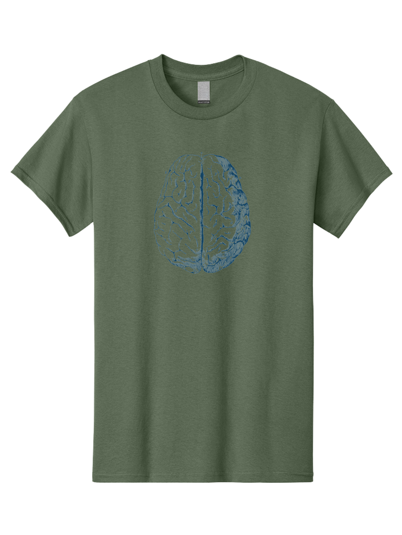 Vintage Brain Diagram Men'S Graphic Tee, 100% Cotton, Comfortable Casual Summer Wear, Machine Washable, Human Brain Illustration, Brain Anatomy, Cerebral Cortex, Neuroscience, Cognitive Function, Brain Structure, Left And Right Hemispheres, Aae786 27