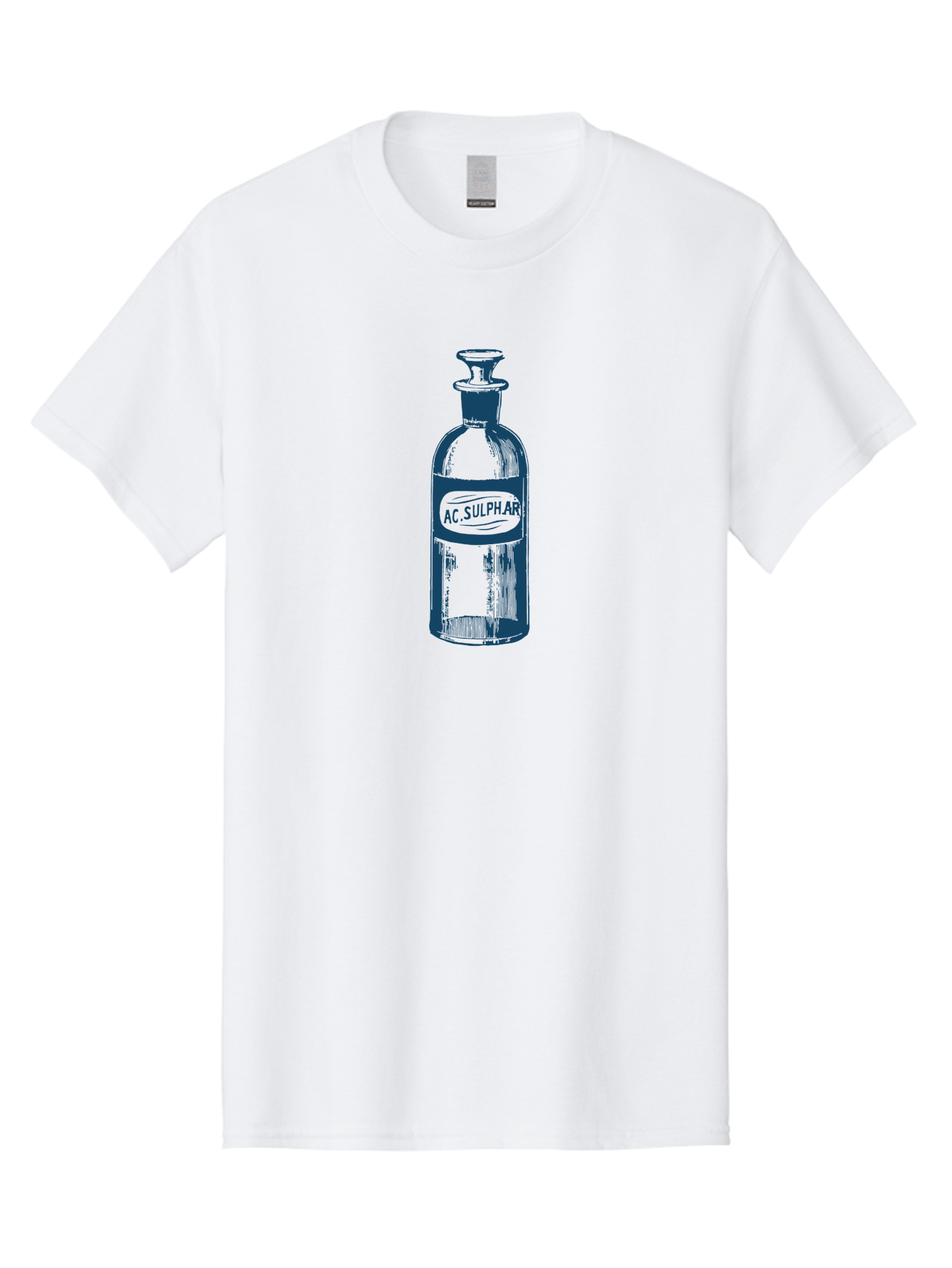 Vintage Chemist Bottle Men'S Graphic Tee, 100% Cotton, Comfortable Casual Summer Wear, Machine Washable, Vintage Apothecary Bottle, Glass Container, Stopper, Ac Sulphar Label, Retro Pharmacy, Antique Medicine, Old-Fashioned Cure, Aae788 19