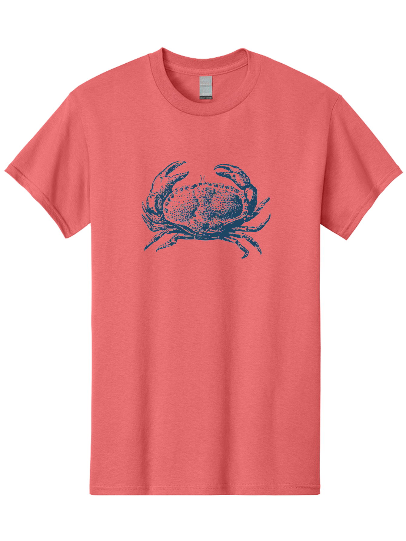 Vintage Coastal Crab Men'S Graphic Tee, 100% Cotton, Comfortable Casual Summer Wear, Machine Washable, Crab Graphic, Crustacean Illustration, Ocean Creature, Blue Crab, Sea Life, Pointillism Art, Detailed Drawing, Marine Animal Aae789 6