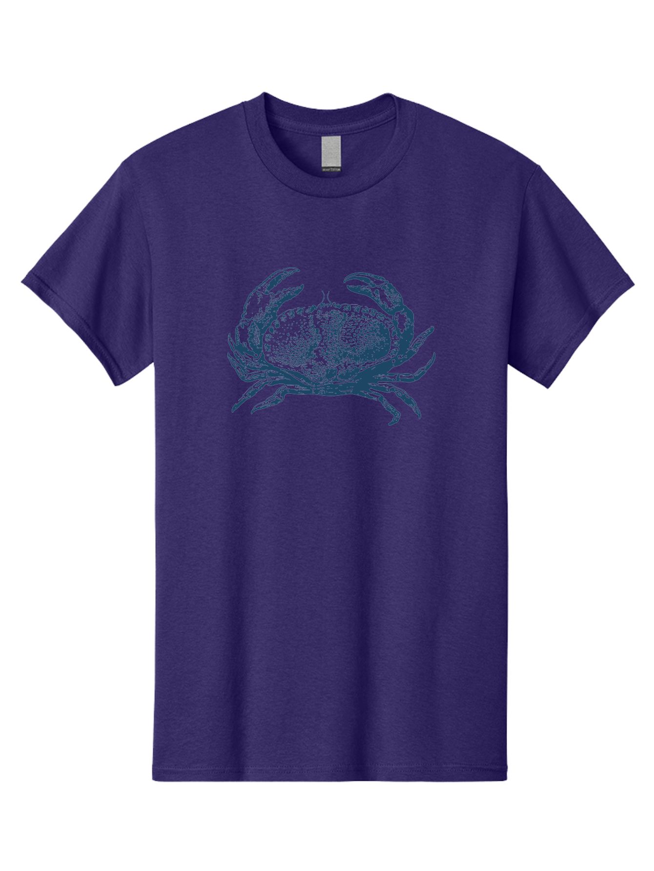 Vintage Coastal Crab Men'S Graphic Tee, 100% Cotton, Comfortable Casual Summer Wear, Machine Washable, Crab Graphic, Crustacean Illustration, Ocean Creature, Blue Crab, Sea Life, Pointillism Art, Detailed Drawing, Marine Animal Aae789 10