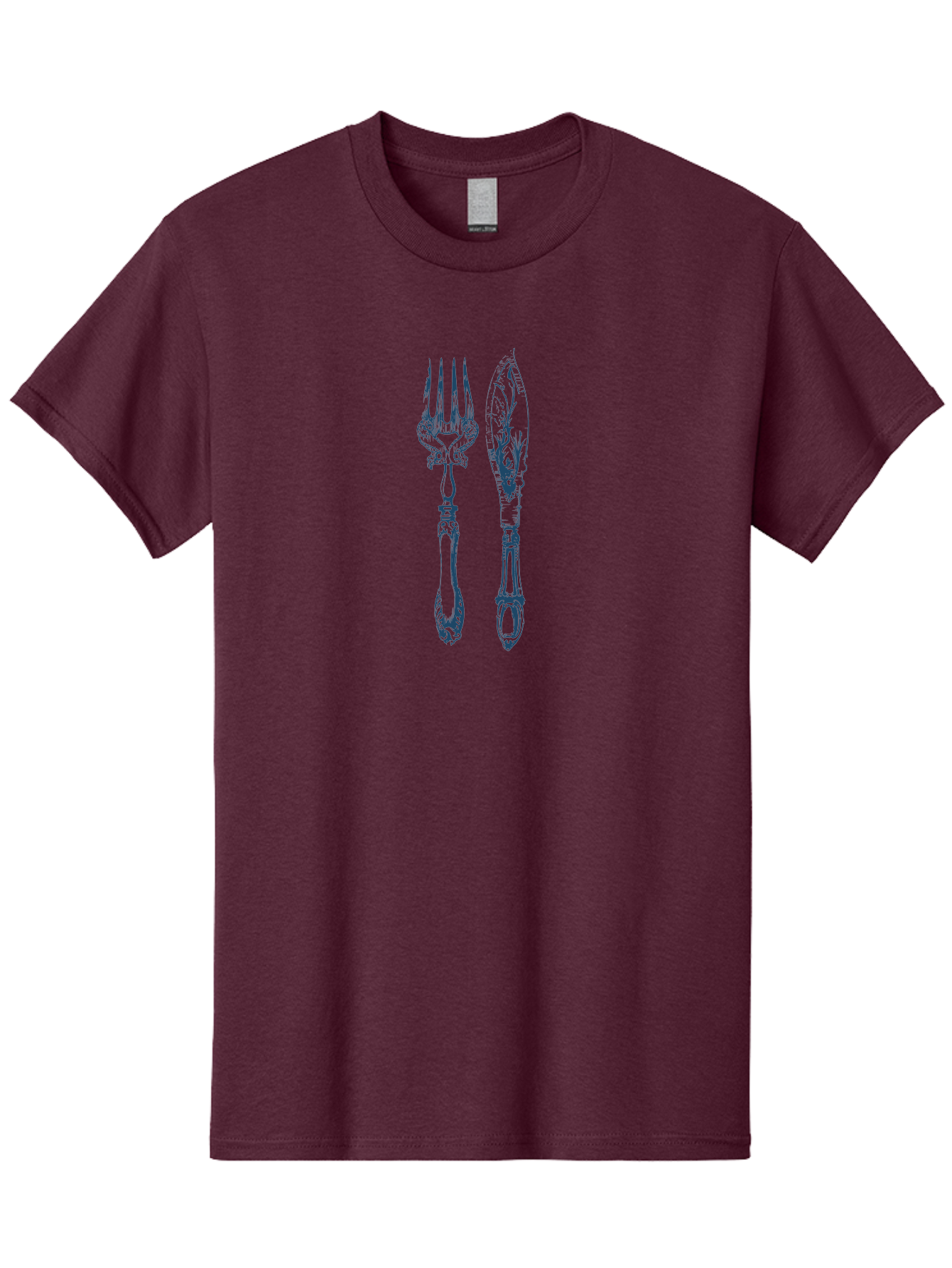 Vintage Cutlery Set Men'S Graphic Tee, 100% Cotton, Comfortable Casual Summer Wear, Machine Washable, Vintage Cutlery, Antique Fork, Ornate Knife, Fine Dining, Luxury Tableware, Elegant Design, Decorative Cutlery, Dinner Party Essentials Aae792 13