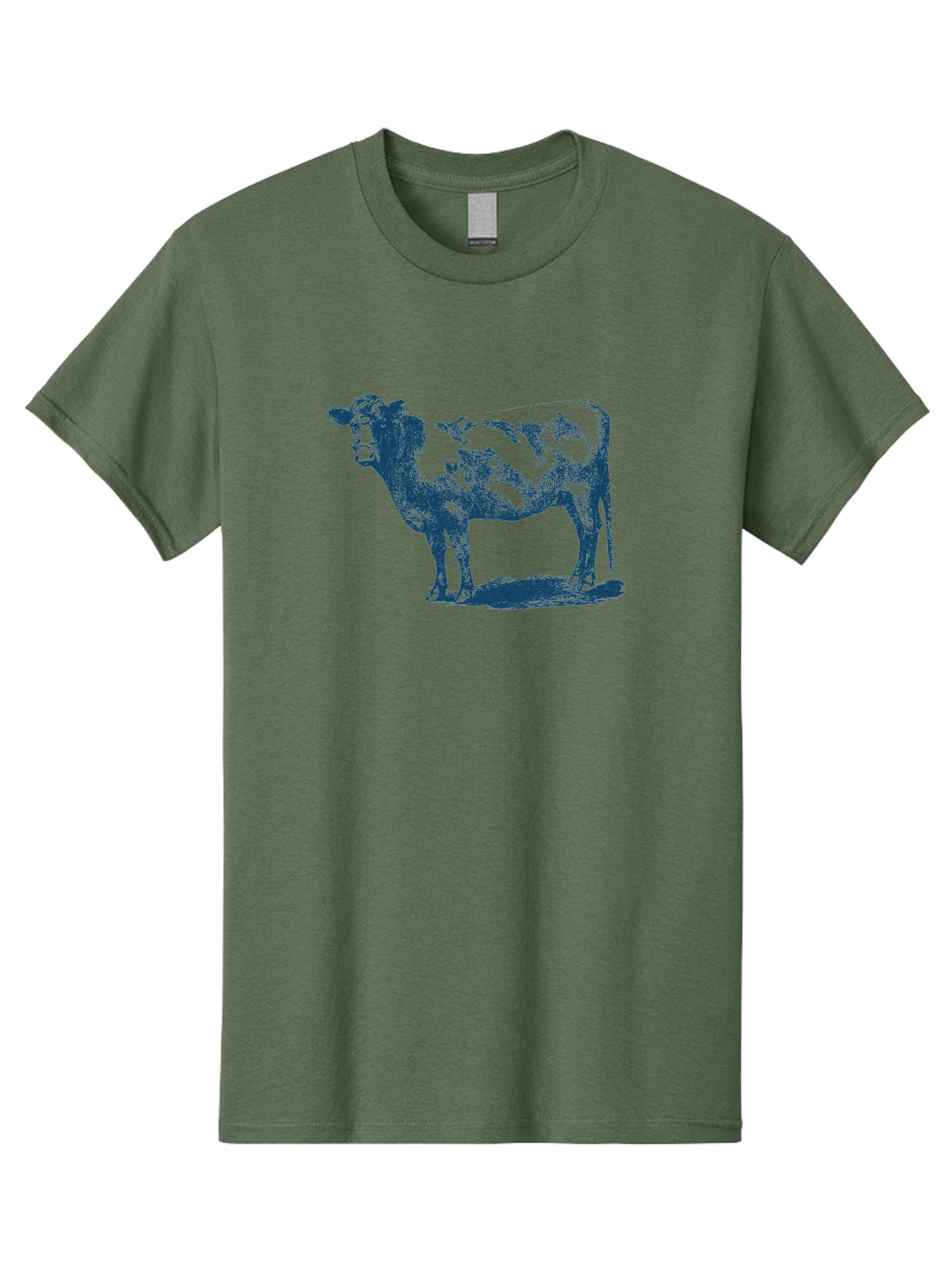 Vintage Farm Cow Men'S Graphic Tee, 100% Cotton, Comfortable Casual Summer Wear, Machine Washable, Illustration Of A Cow, Farm Animal, Livestock, Bovine, Agriculture, Rural Life, Countryside, Simple Art Aae794 27