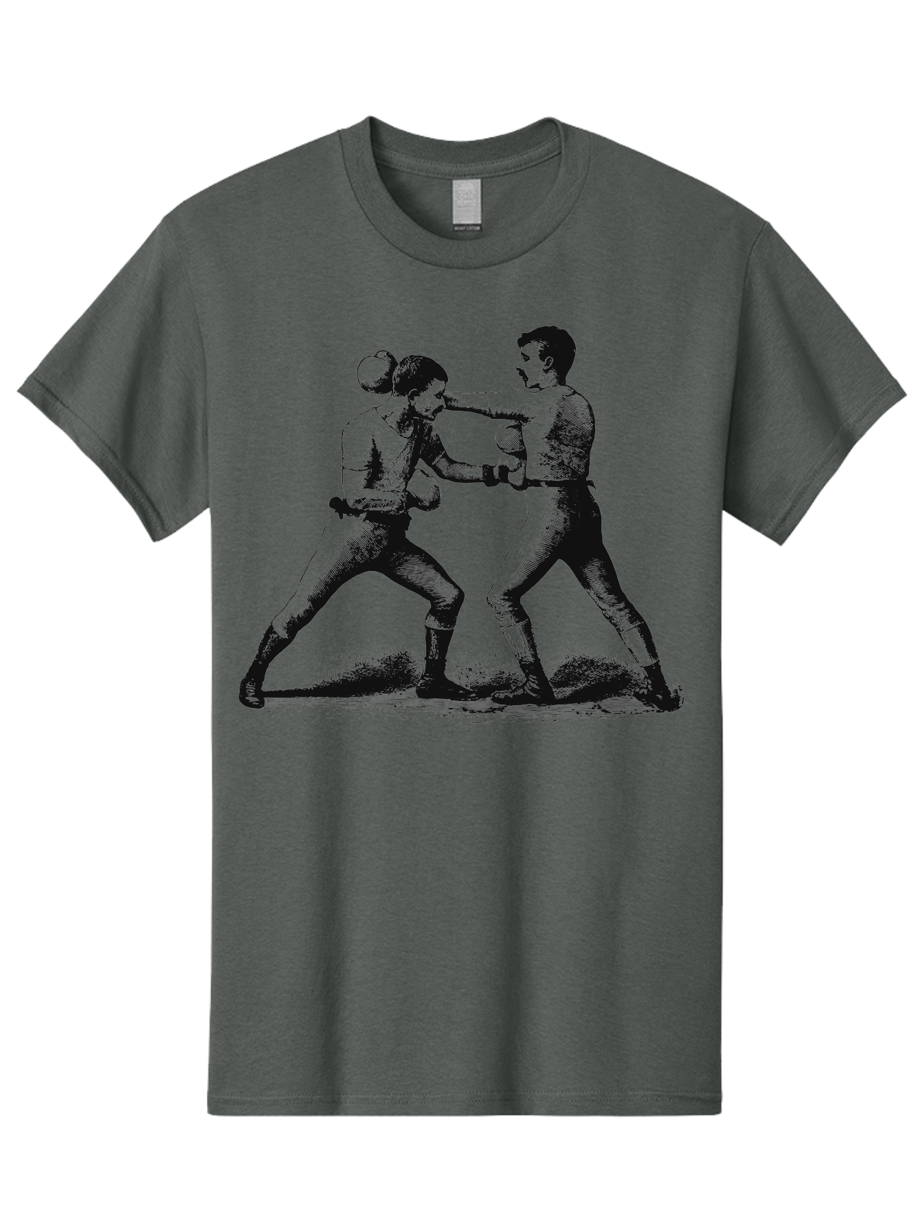 Vintage Fight Men'S Graphic Tee, 100% Cotton, Comfortable Casual Summer Wear, Machine Washable, Boxing Match, Sparring Boxers, Combat Sports, Martial Arts Training, Fighter Stance, Gloved Fists, Boxing Pose, Pugilism Aae795 13