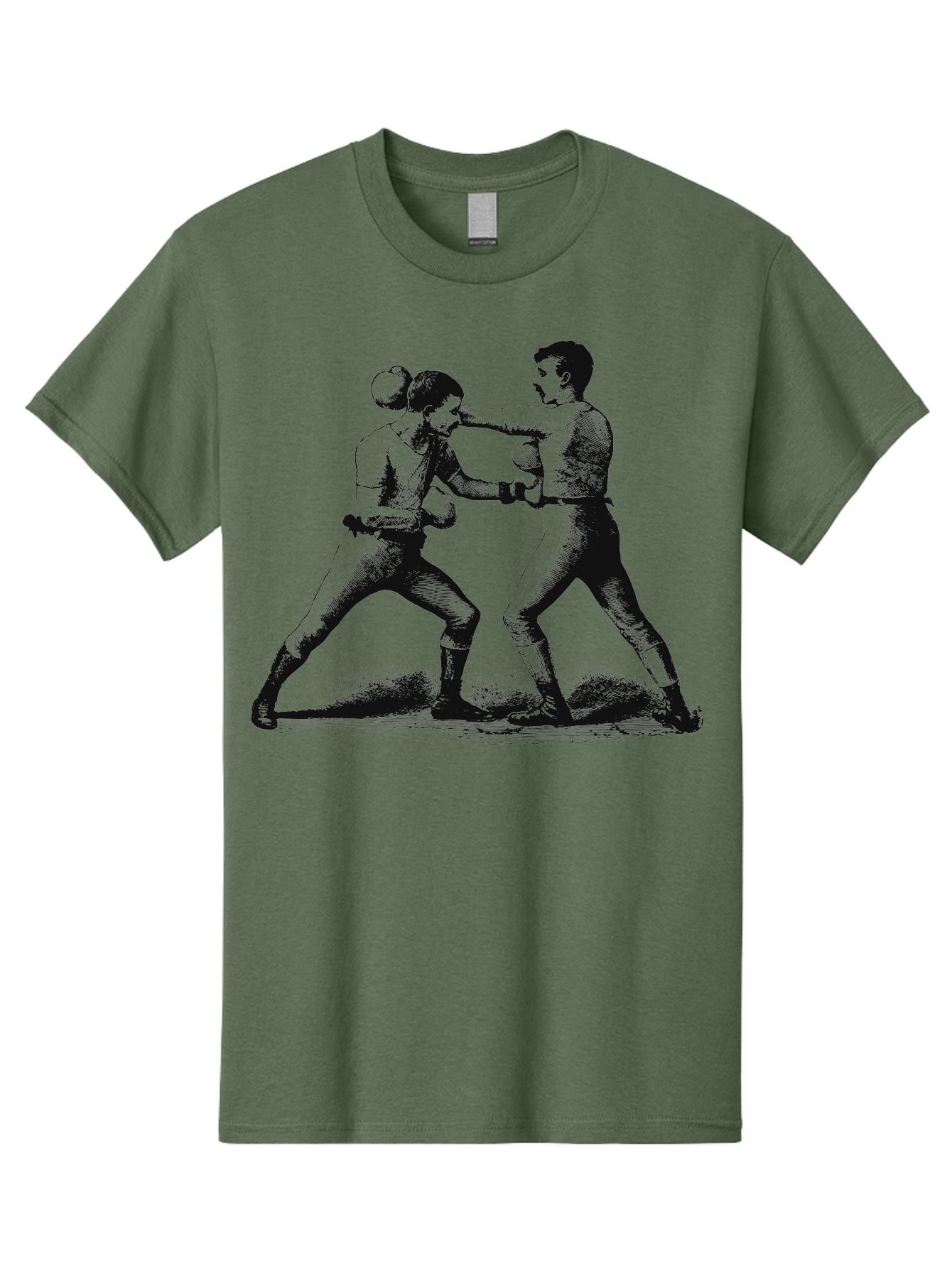 Vintage Fight Men'S Graphic Tee, 100% Cotton, Comfortable Casual Summer Wear, Machine Washable, Boxing Match, Sparring Boxers, Combat Sports, Martial Arts Training, Fighter Stance, Gloved Fists, Boxing Pose, Pugilism Aae795 1