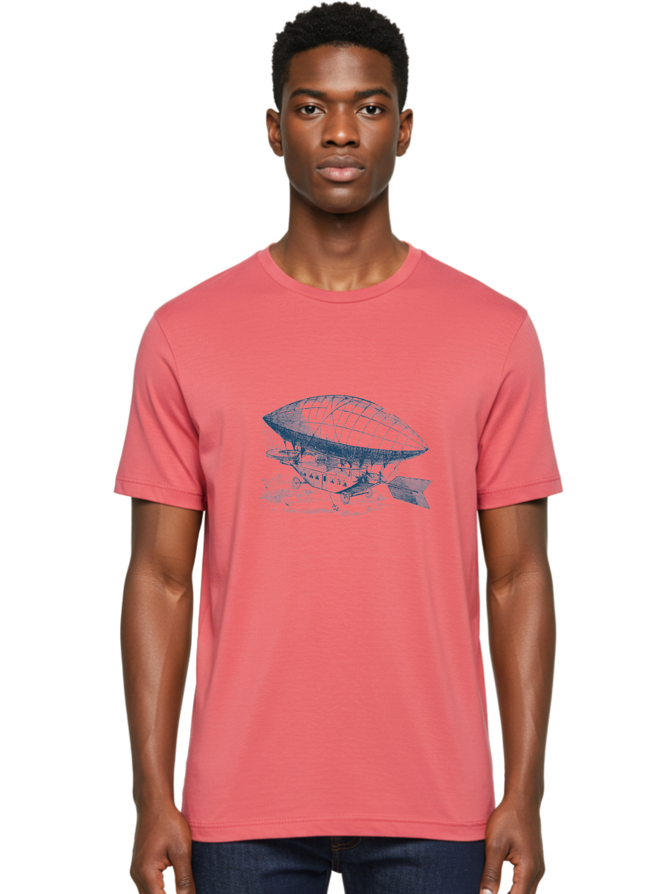 Vintage Hot Air Balloon Men'S Graphic Tee, 100% Cotton, Comfortable Casual Summer Wear, Machine Washable, Dirigible Balloon, Vintage Aircraft, Historical Aviation, Innovative Transportation, Early Flight Technology, Retro-Futuristic Design, Aae801 28