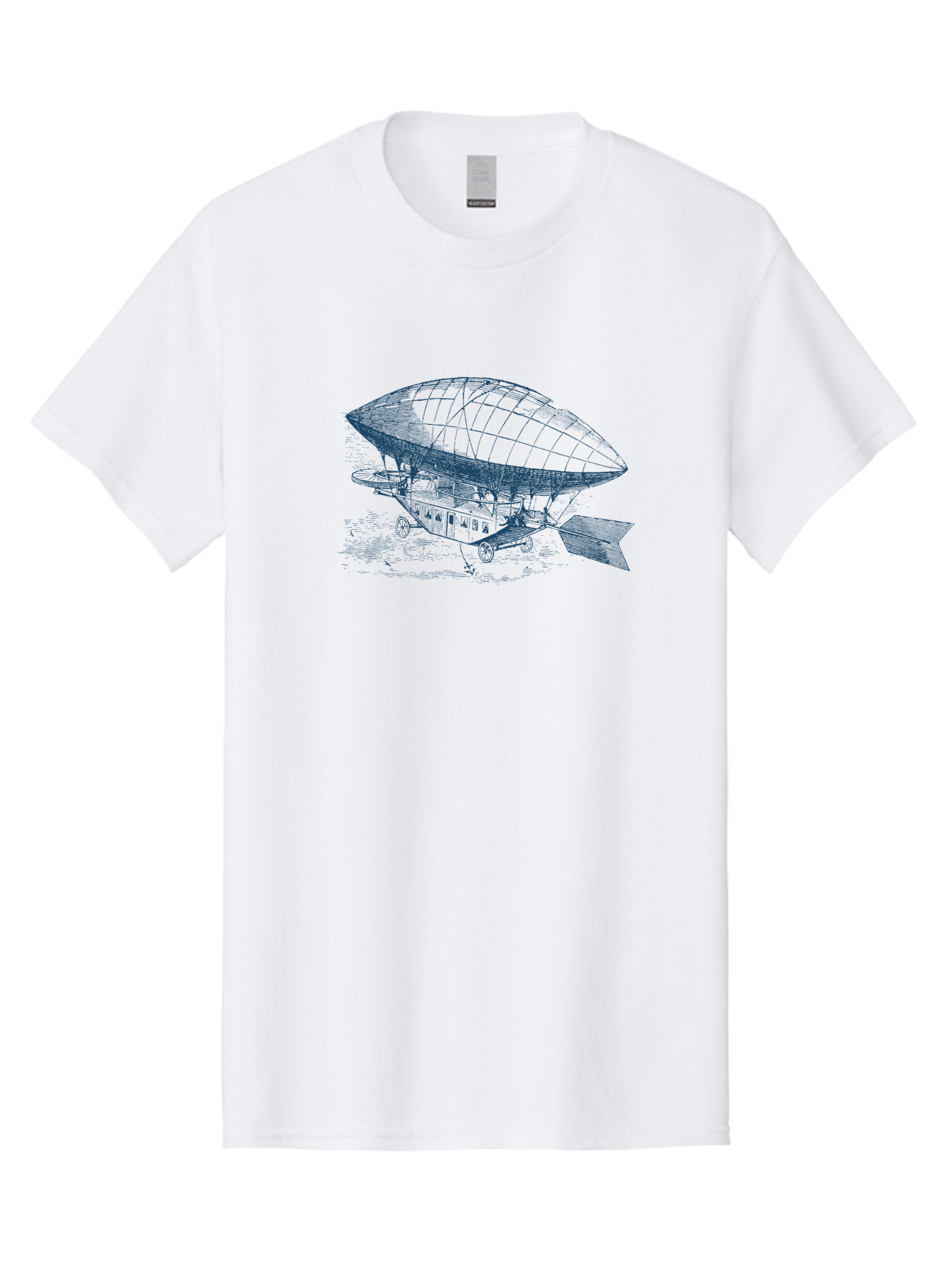 Vintage Hot Air Balloon Men'S Graphic Tee, 100% Cotton, Comfortable Casual Summer Wear, Machine Washable, Dirigible Balloon, Vintage Aircraft, Historical Aviation, Innovative Transportation, Early Flight Technology, Retro-Futuristic Design, Aae801 25