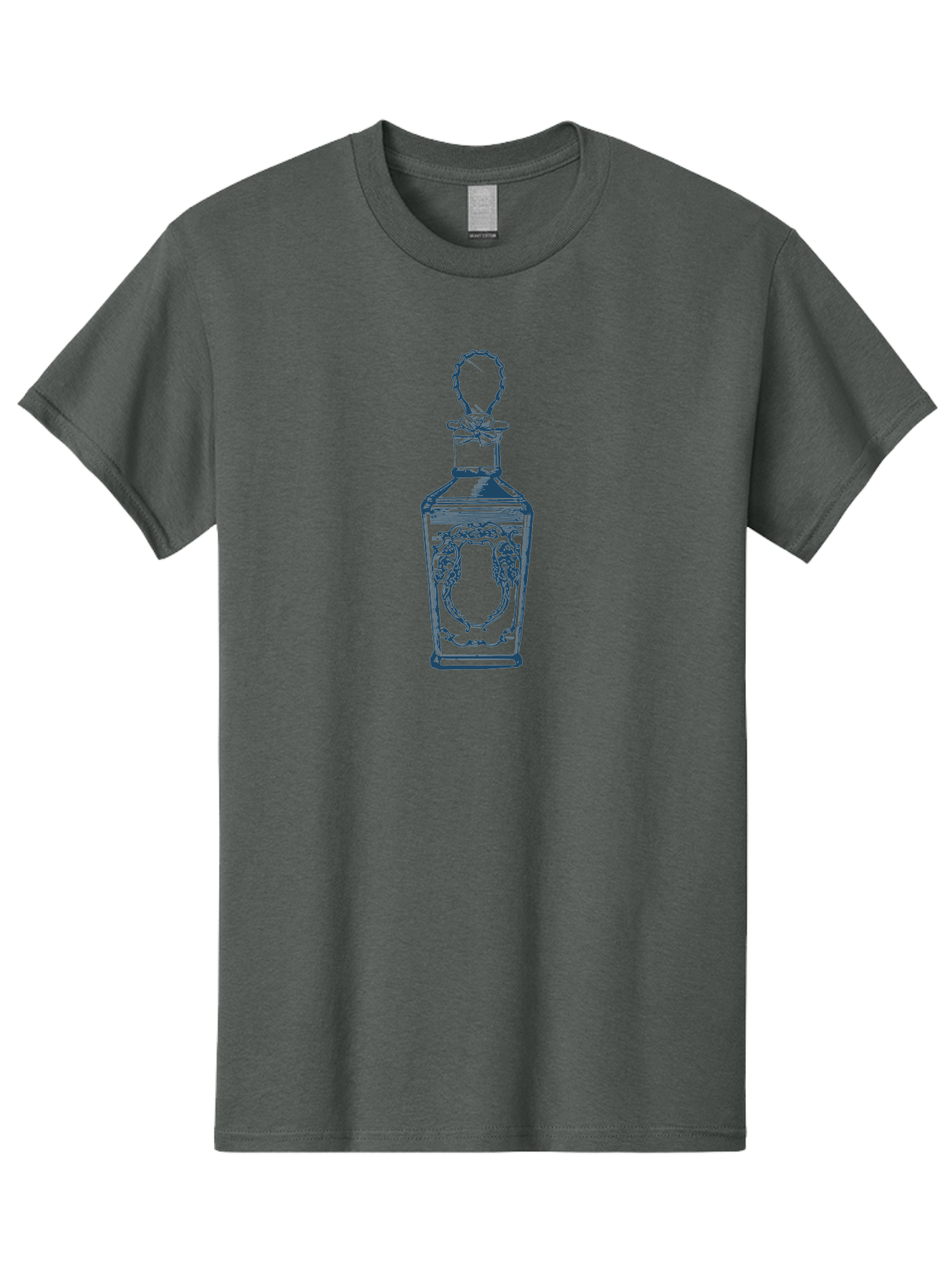 Vintage Perfume Bottle Men'S Graphic Tee, 100% Cotton, Comfortable Casual Summer Wear, Machine Washable, Luxury Decanter, Ornate Glassware, Elegant Design, Sophisticated Style, Vintage Flair, Decorative Stopper, Premium Liquor Bottle, Aae806 27