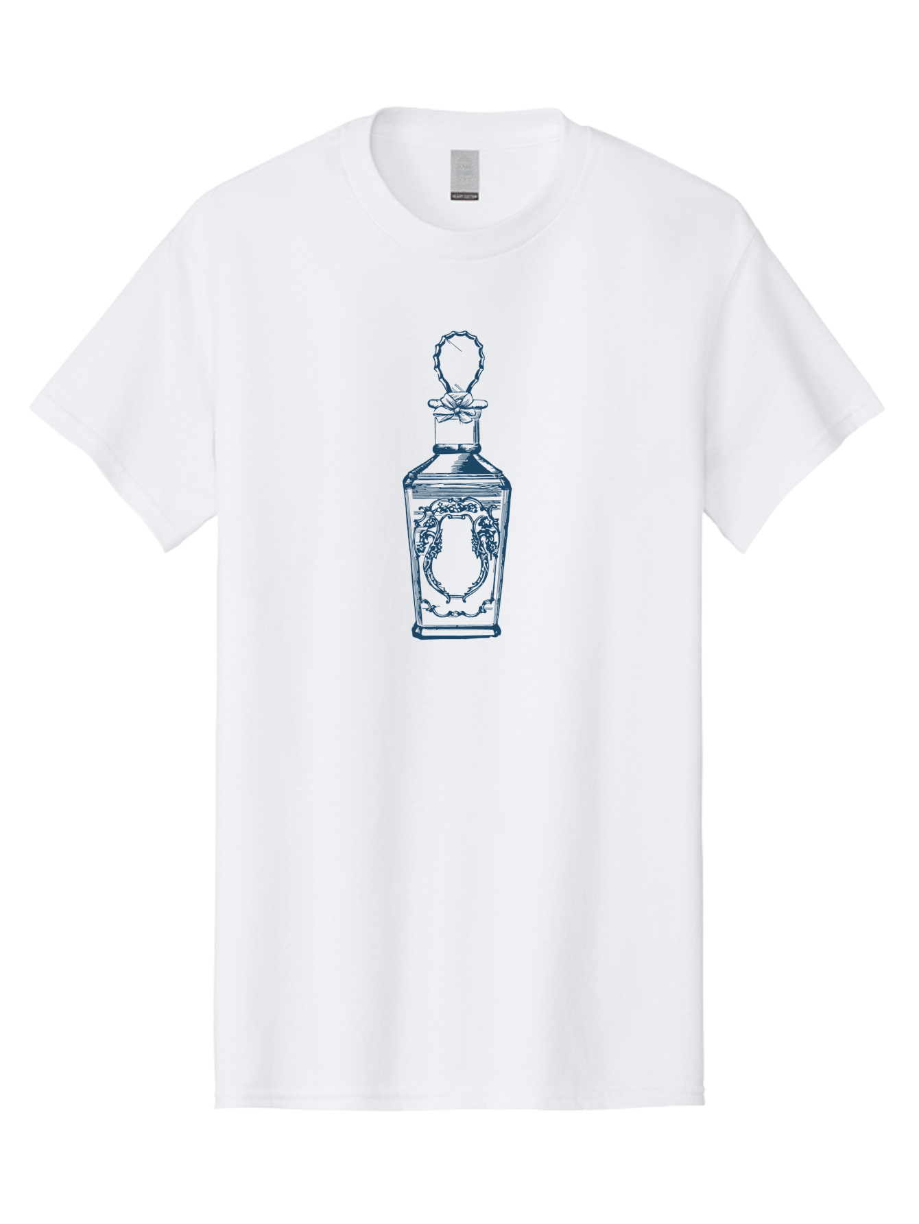 Vintage Perfume Bottle Men'S Graphic Tee, 100% Cotton, Comfortable Casual Summer Wear, Machine Washable, Luxury Decanter, Ornate Glassware, Elegant Design, Sophisticated Style, Vintage Flair, Decorative Stopper, Premium Liquor Bottle, Aae806 23