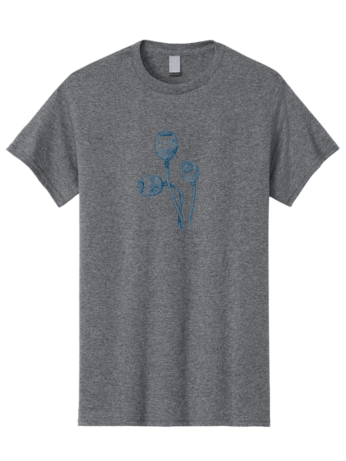 Vintage Poppy Stems Men'S Graphic Tee, 100% Cotton, Comfortable Casual Summer Wear, Machine Washable, Poppy Pods, Dried Flowers, Botanical Illustration, Black Ink Drawing, Poppy Seeds, Herbal Art, Natural Remedies, Sketchy Style, Aae807 11