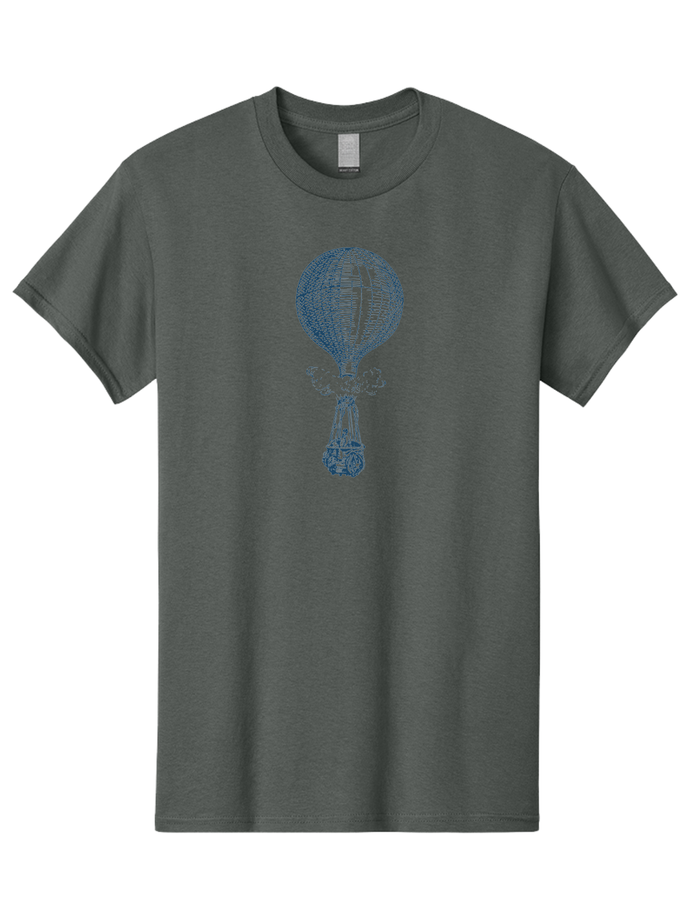 Vintage Smoke Balloon Men'S Graphic Tee, 100% Cotton, Comfortable Casual Summer Wear, Machine Washable, Hot Air Balloon, Vintage Illustration, Historical Aviation, Antique Style, Retro Art, Balloon Flight, Aerial Travel, Sketch Art, Aae811 25