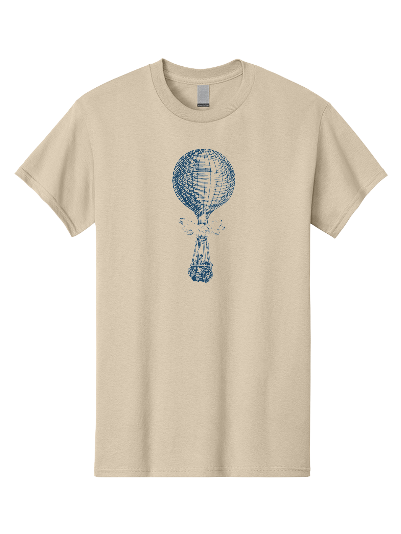 Vintage Smoke Balloon Men'S Graphic Tee, 100% Cotton, Comfortable Casual Summer Wear, Machine Washable, Hot Air Balloon, Vintage Illustration, Historical Aviation, Antique Style, Retro Art, Balloon Flight, Aerial Travel, Sketch Art, Aae811 5