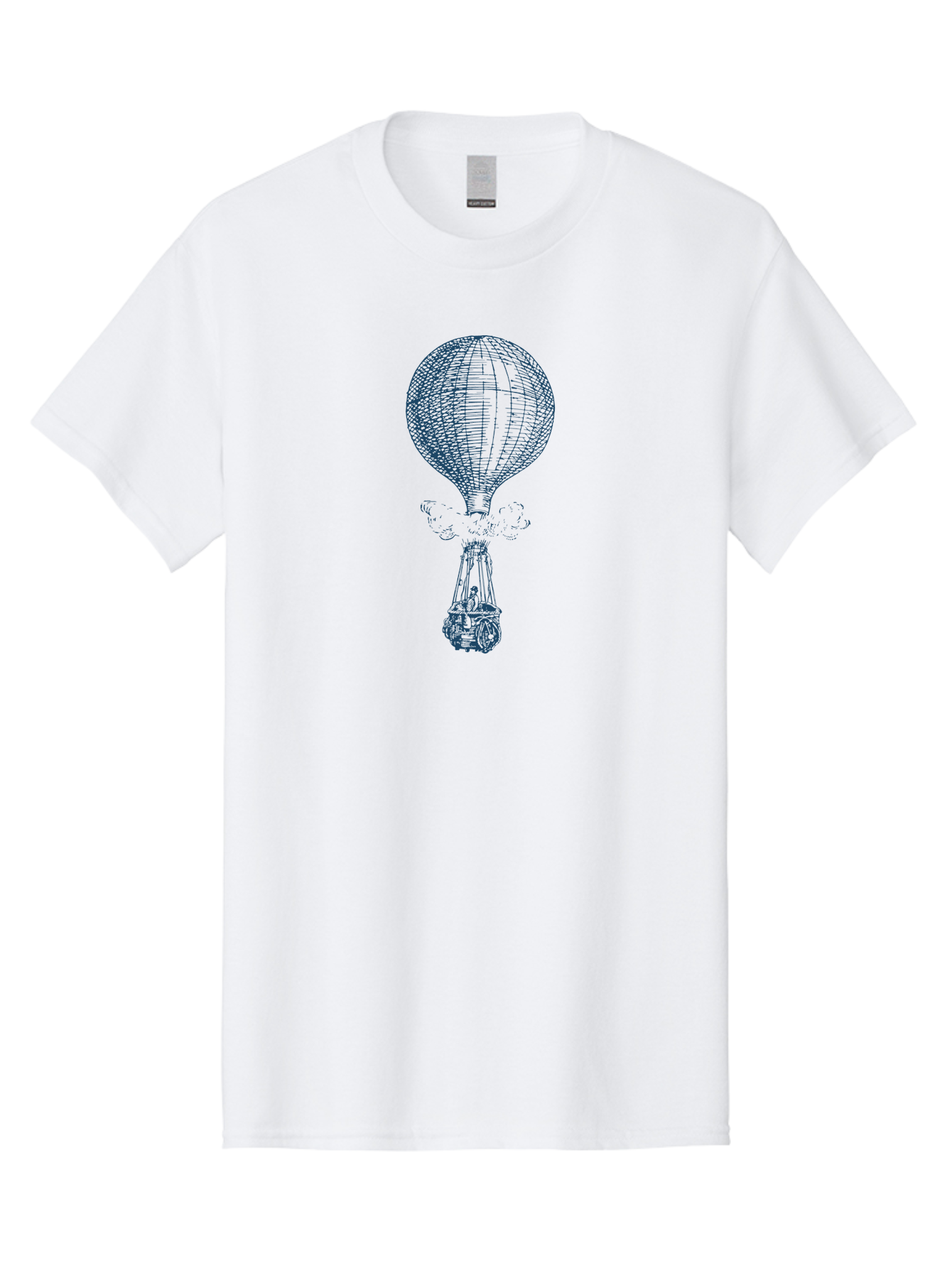 Vintage Smoke Balloon Men'S Graphic Tee, 100% Cotton, Comfortable Casual Summer Wear, Machine Washable, Hot Air Balloon, Vintage Illustration, Historical Aviation, Antique Style, Retro Art, Balloon Flight, Aerial Travel, Sketch Art, Aae811 29