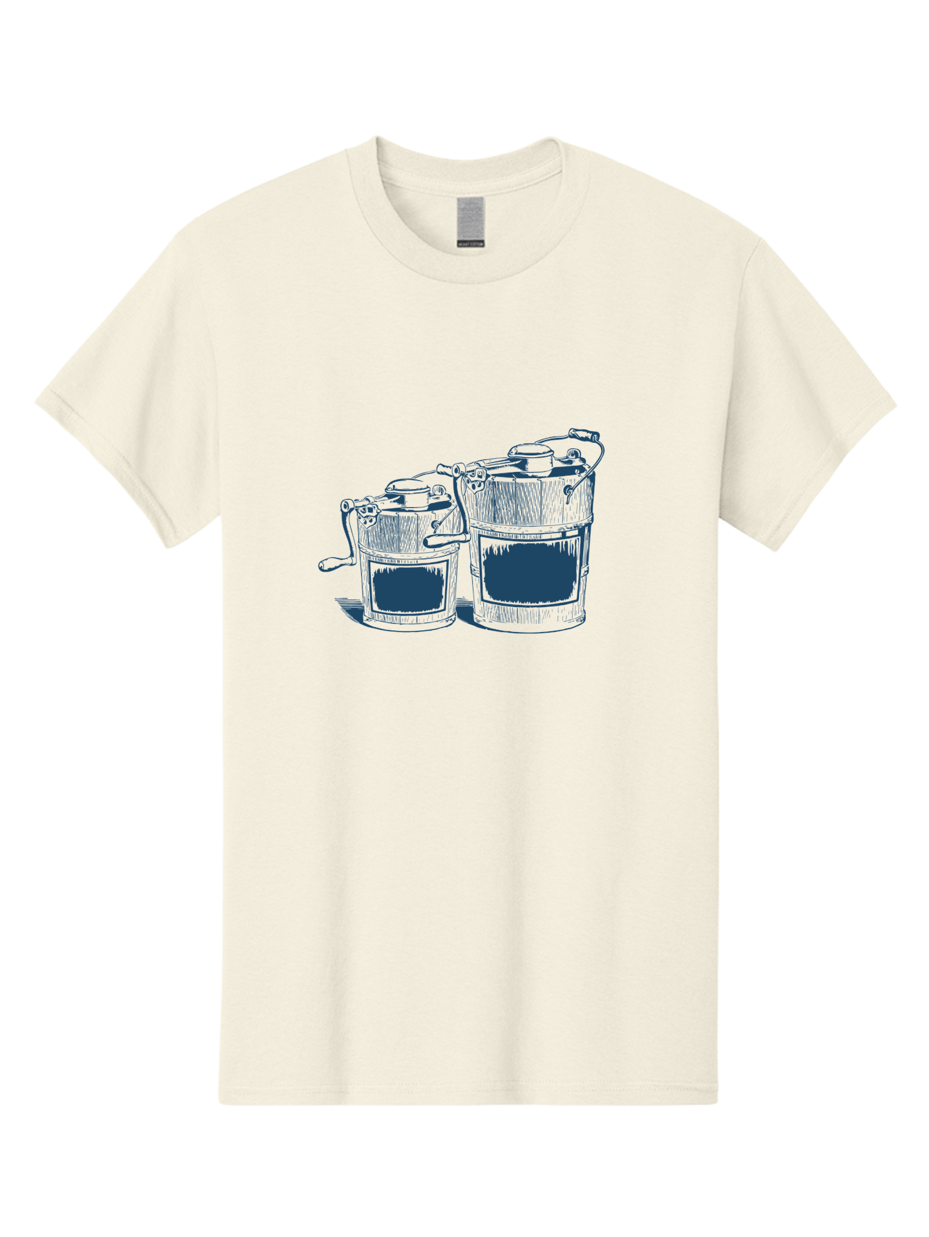 Vintage Utility Buckets Men'S Graphic Tee, 100% Cotton, Comfortable Casual Summer Wear, Machine Washable, Water Buckets, Vintage Illustrations, Rustic Charm, Wooden Texture, Nostalgic Feel, Old-Fashioned Kitchenware, Country Decor Aae814 11