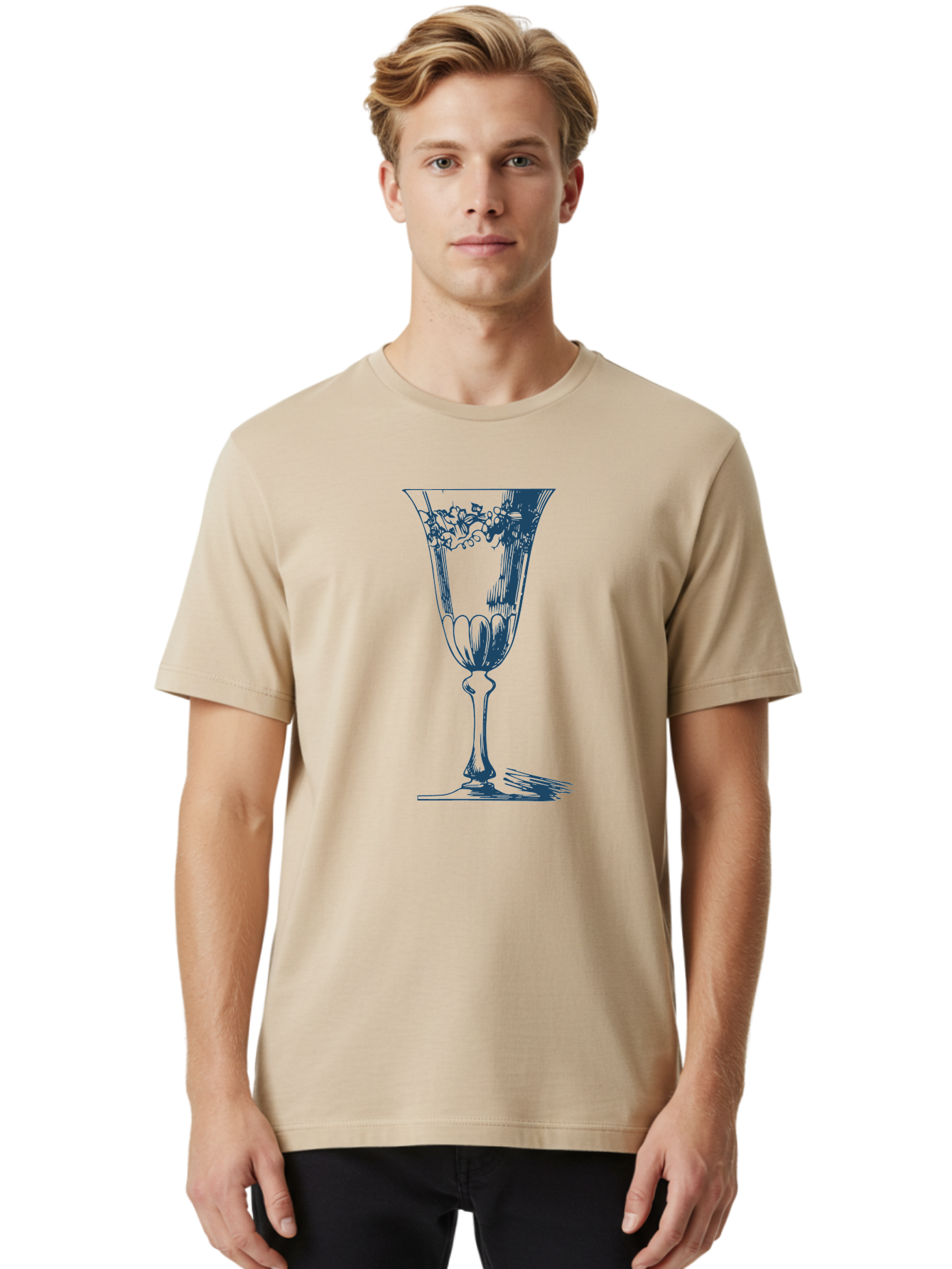 Vintage Wine Glass Men'S Graphic Tee, 100% Cotton, Comfortable Casual Summer Wear, Machine Washable, Elegant Wine Glass, Luxurious Glassware, Champagne Flute, Sophisticated Design, Fine Dining, Cocktail Glass, Wine Tasting Aae815 4