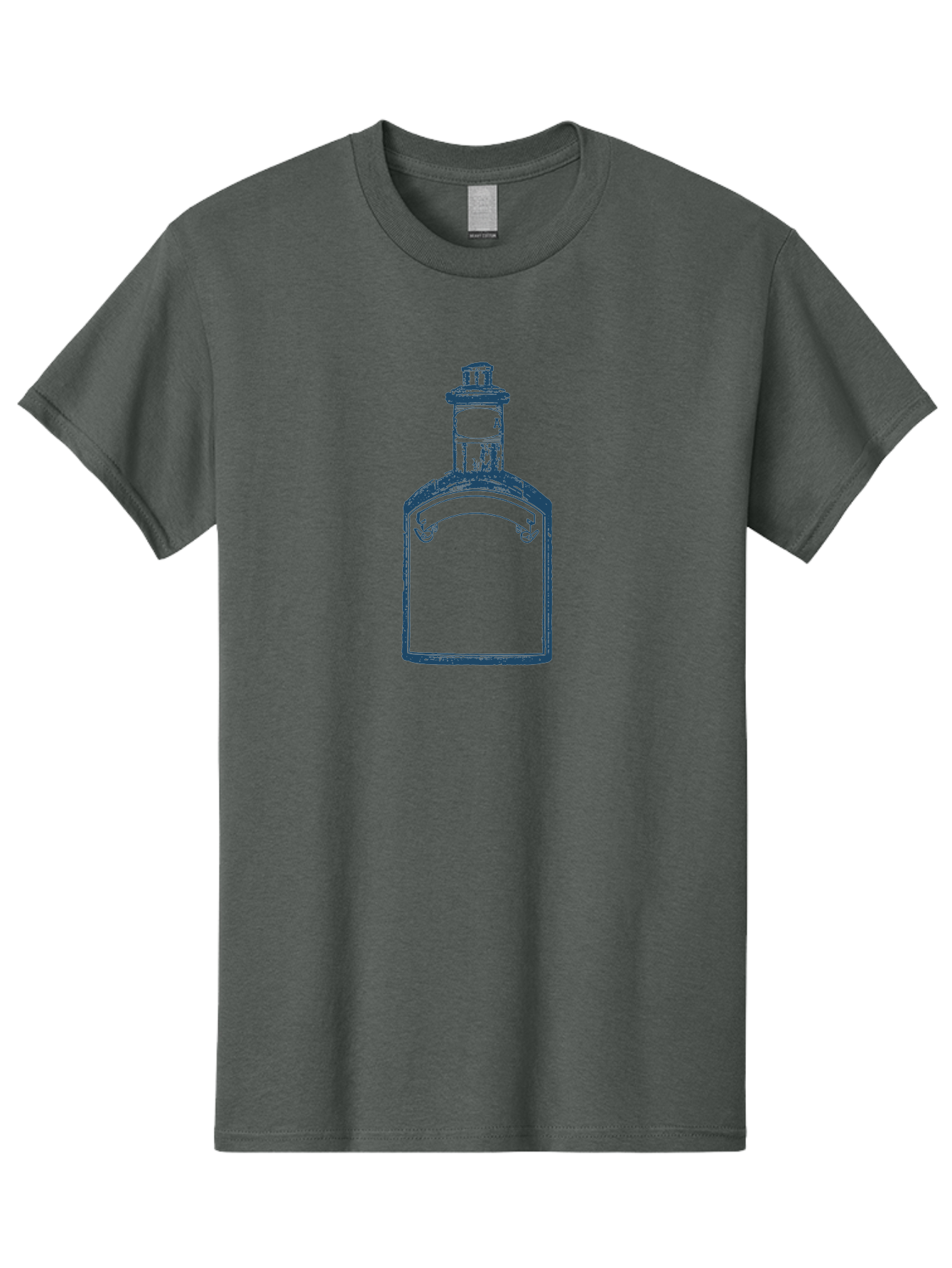 Vintage-Bottle Men'S Graphic Tee, 100% Cotton, Comfortable Casual Summer Wear, Machine Washable, Glass Bottle, Vintage Bottle, Antique Bottle, Elegant Design, Minimalist Art, Simple Bottle, Classic Bottle Shape, Old-Fashioned Bottle, Aae817 17