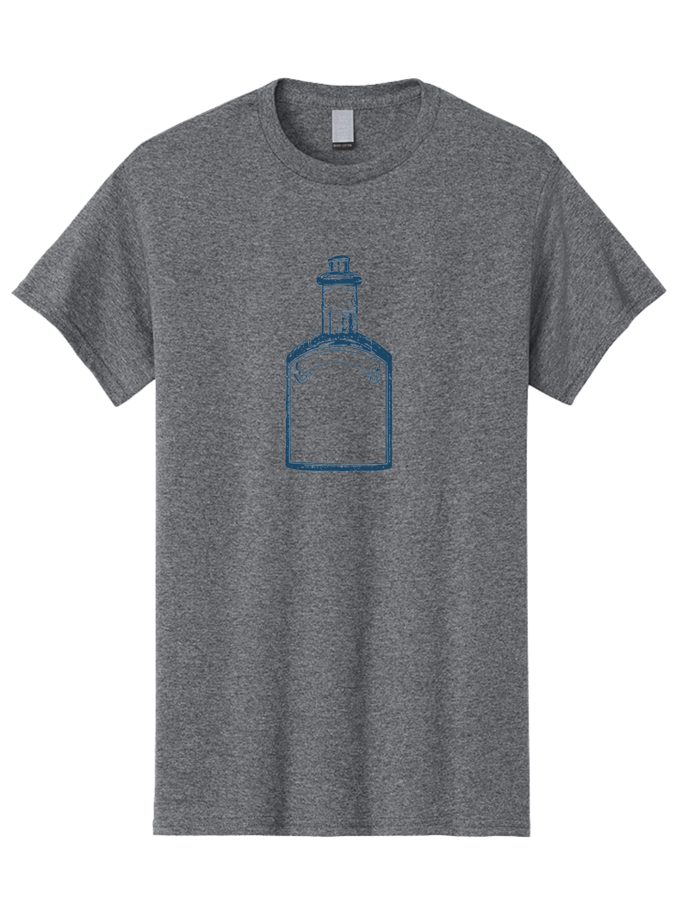 Vintage-Bottle Men'S Graphic Tee, 100% Cotton, Comfortable Casual Summer Wear, Machine Washable, Glass Bottle, Vintage Bottle, Antique Bottle, Elegant Design, Minimalist Art, Simple Bottle, Classic Bottle Shape, Old-Fashioned Bottle, Aae817 5
