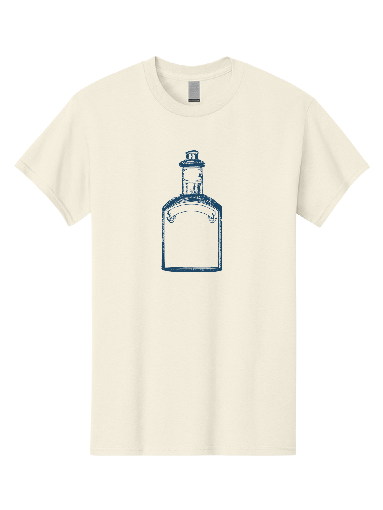 Vintage-Bottle Men'S Graphic Tee, 100% Cotton, Comfortable Casual Summer Wear, Machine Washable, Glass Bottle, Vintage Bottle, Antique Bottle, Elegant Design, Minimalist Art, Simple Bottle, Classic Bottle Shape, Old-Fashioned Bottle, Aae817 29