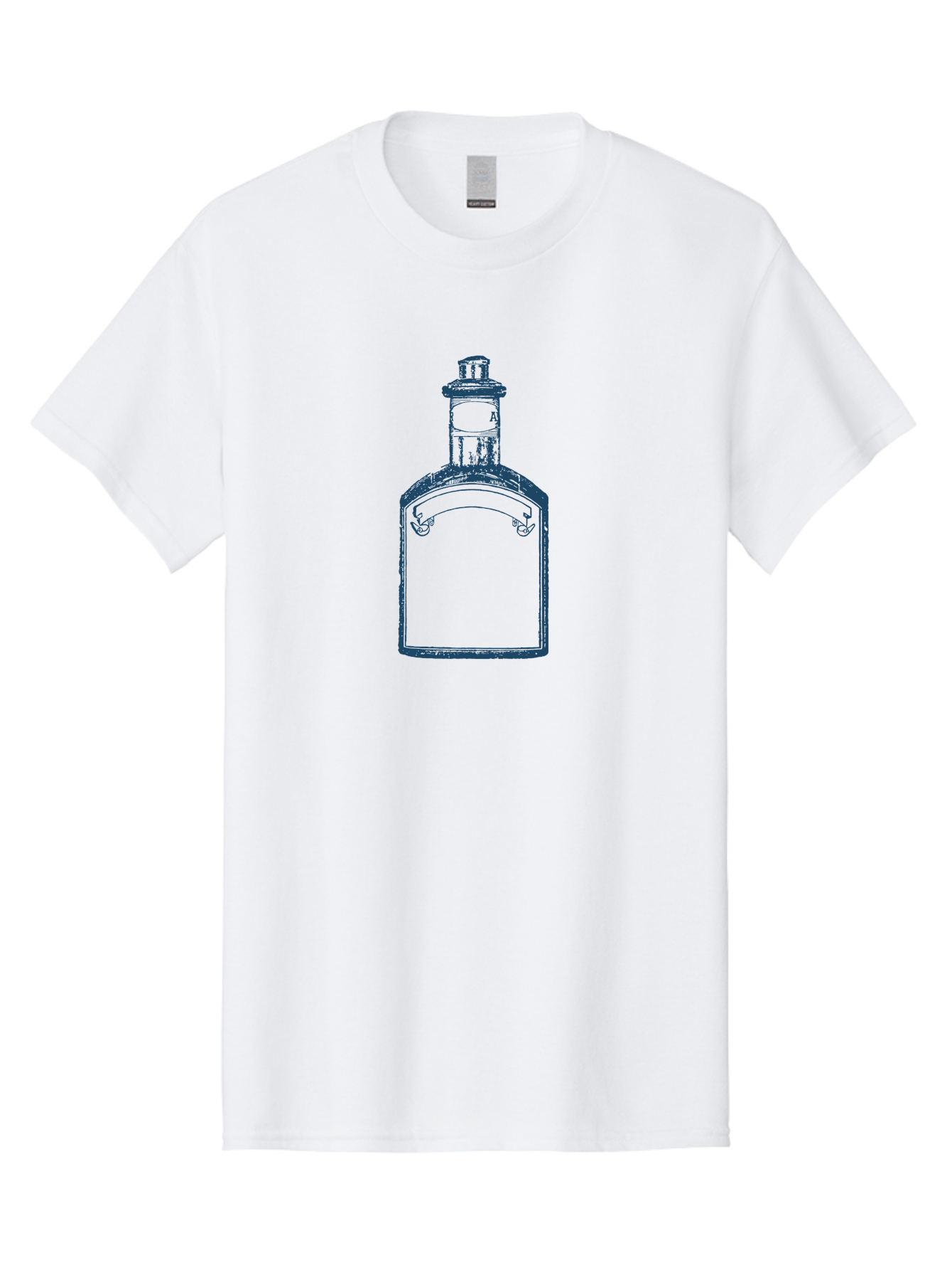 Vintage-Bottle Men'S Graphic Tee, 100% Cotton, Comfortable Casual Summer Wear, Machine Washable, Glass Bottle, Vintage Bottle, Antique Bottle, Elegant Design, Minimalist Art, Simple Bottle, Classic Bottle Shape, Old-Fashioned Bottle, Aae817 11