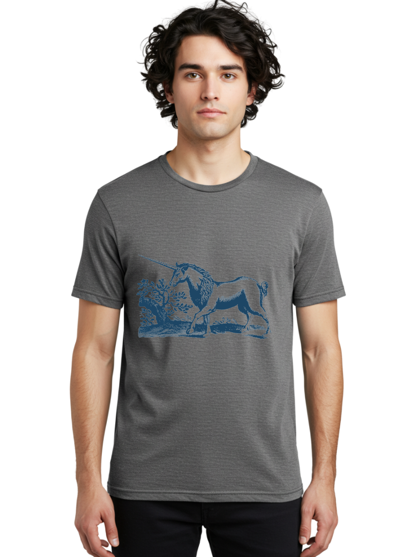 Wandering Unicorn Spirit Men'S Graphic Tee, 100% Cotton, Comfortable Casual Summer Wear, Machine Washable, Unicorn, Mythical Creature, Fantasy Art, Majestic Horse, Single Horn, Folklore, Mystical Being, Legendary Creature, Whimsical Design Aae820 16