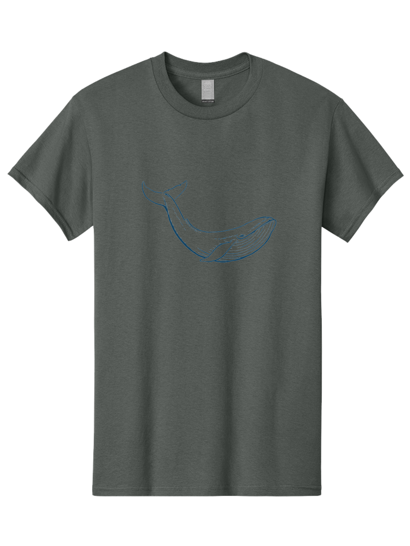 Whale Men'S Graphic Tee, 100% Cotton, Comfortable Casual Summer Wear, Machine Washable, Whale Illustration, Simple Line Art, Minimalist Design, Ocean Creature, Marine Life, Simple Shapes, Elegant Lines, Abstract Art Aae836 21