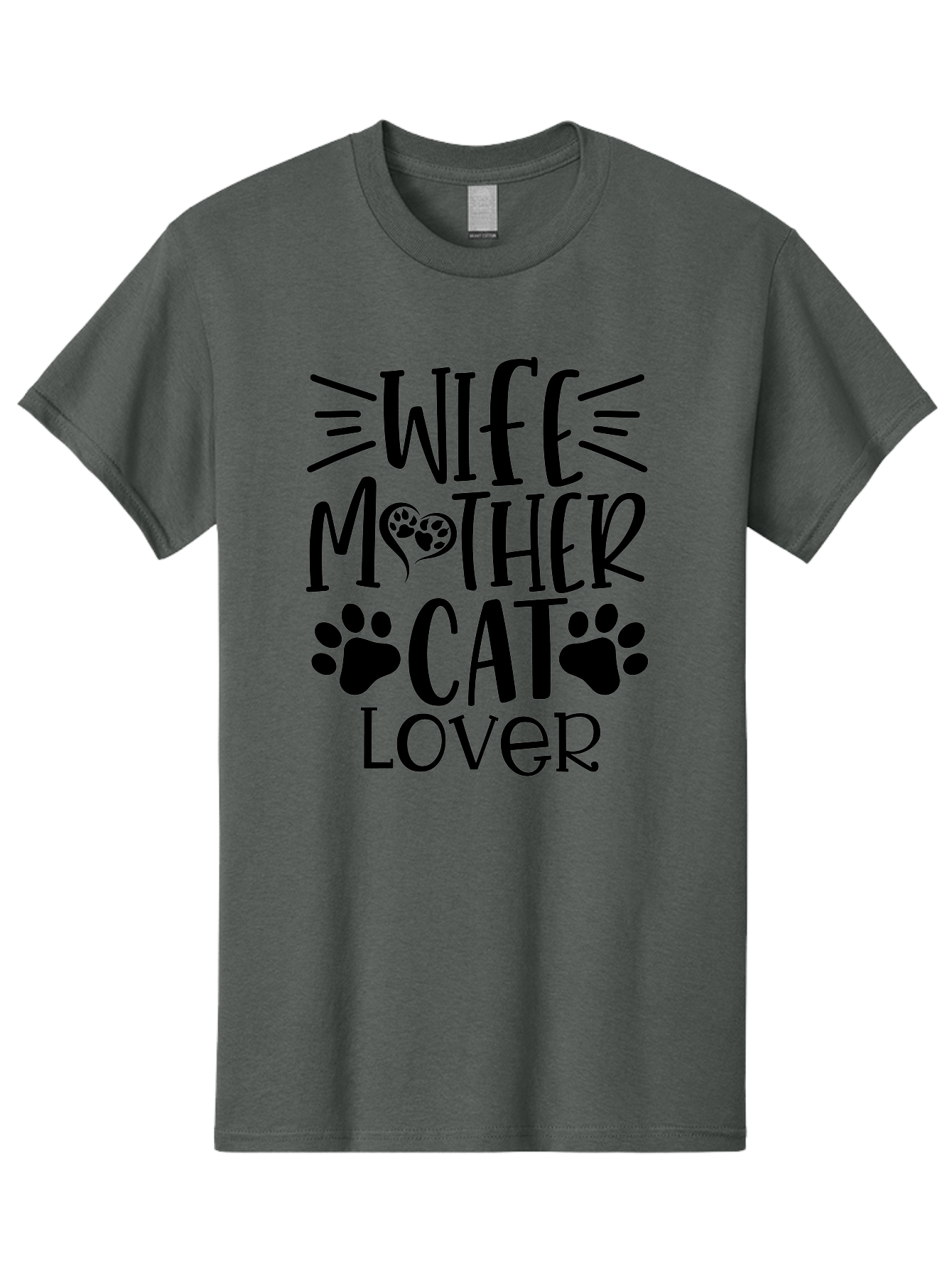 Wife Mother Cat Lover Men'S Graphic Tee, 100% Cotton, Comfortable Casual Summer Wear, Machine Washable, Cat Mom Quote, Cat Lady Quote, Cat Lover Gift, Cat Mother, Wife Mother, Cat Mom Decal, Cat Mom T-Shirt, Cat Mom Graphic, Aae841 11