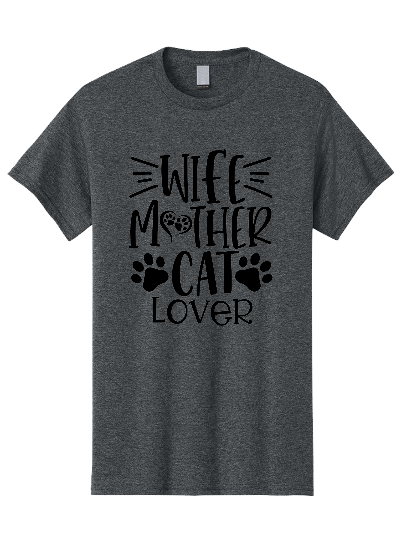 Wife Mother Cat Lover Men'S Graphic Tee, 100% Cotton, Comfortable Casual Summer Wear, Machine Washable, Cat Mom Quote, Cat Lady Quote, Cat Lover Gift, Cat Mother, Wife Mother, Cat Mom Decal, Cat Mom T-Shirt, Cat Mom Graphic, Aae841 19