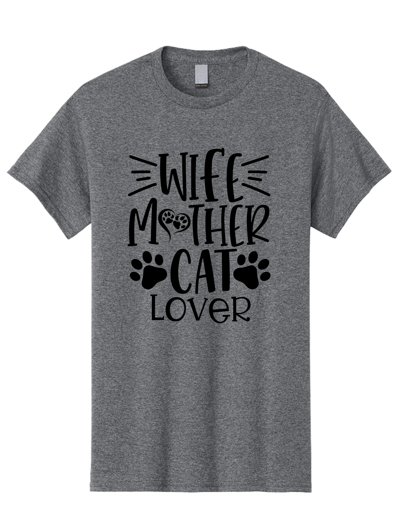 Wife Mother Cat Lover Men'S Graphic Tee, 100% Cotton, Comfortable Casual Summer Wear, Machine Washable, Cat Mom Quote, Cat Lady Quote, Cat Lover Gift, Cat Mother, Wife Mother, Cat Mom Decal, Cat Mom T-Shirt, Cat Mom Graphic, Aae841 27