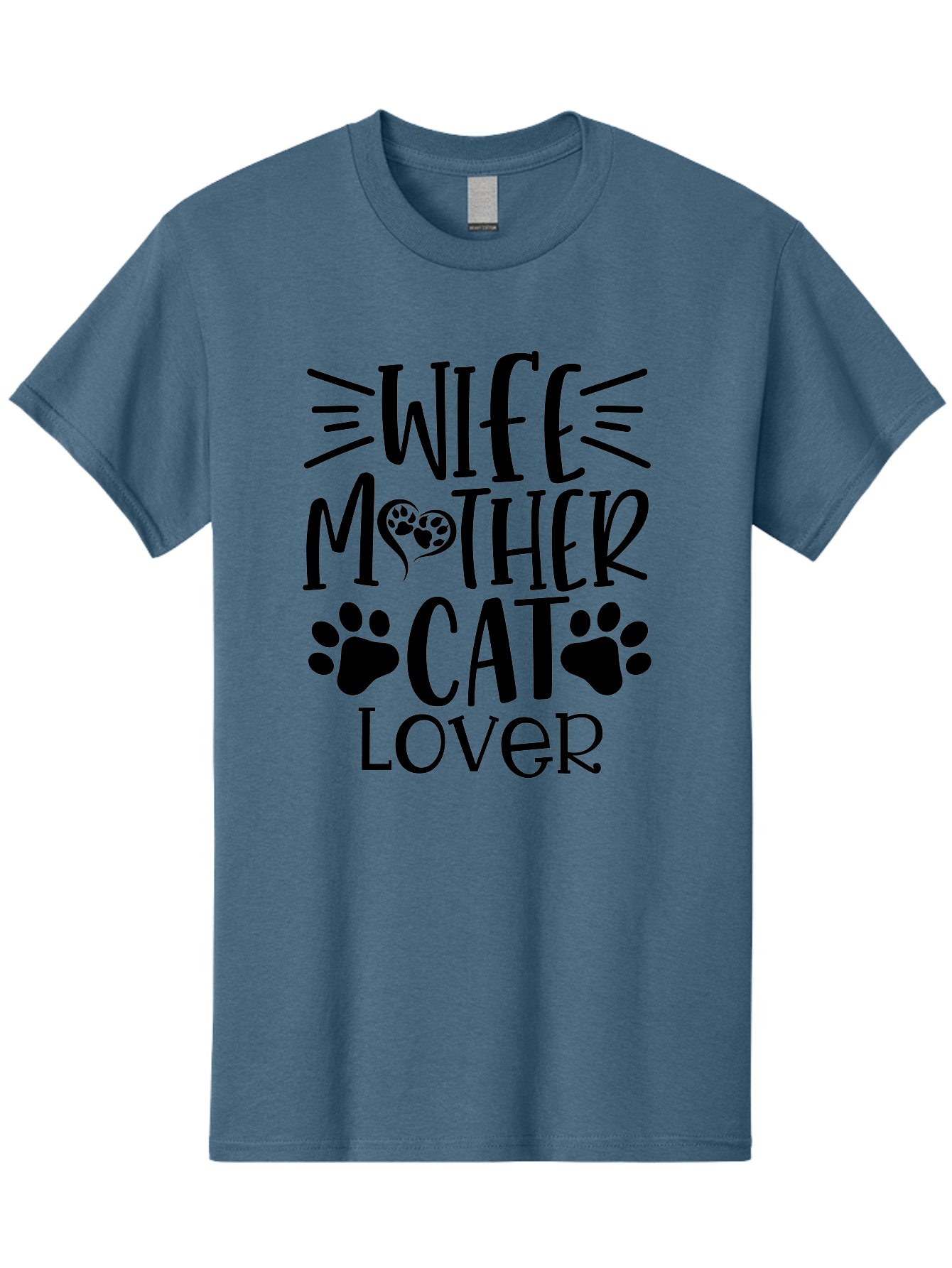 Wife Mother Cat Lover Men'S Graphic Tee, 100% Cotton, Comfortable Casual Summer Wear, Machine Washable, Cat Mom Quote, Cat Lady Quote, Cat Lover Gift, Cat Mother, Wife Mother, Cat Mom Decal, Cat Mom T-Shirt, Cat Mom Graphic, Aae841 13