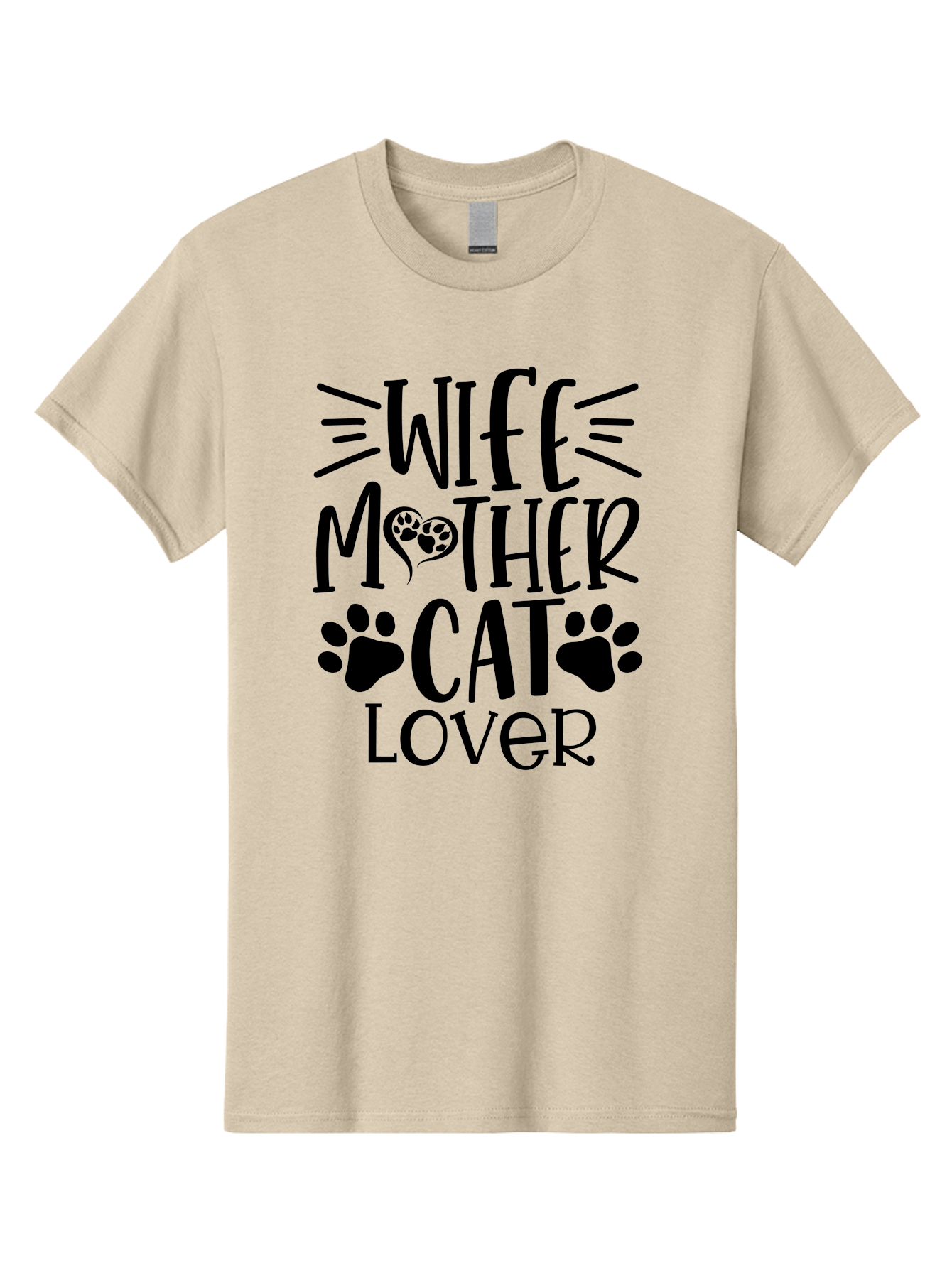 Wife Mother Cat Lover Men'S Graphic Tee, 100% Cotton, Comfortable Casual Summer Wear, Machine Washable, Cat Mom Quote, Cat Lady Quote, Cat Lover Gift, Cat Mother, Wife Mother, Cat Mom Decal, Cat Mom T-Shirt, Cat Mom Graphic, Aae841 21