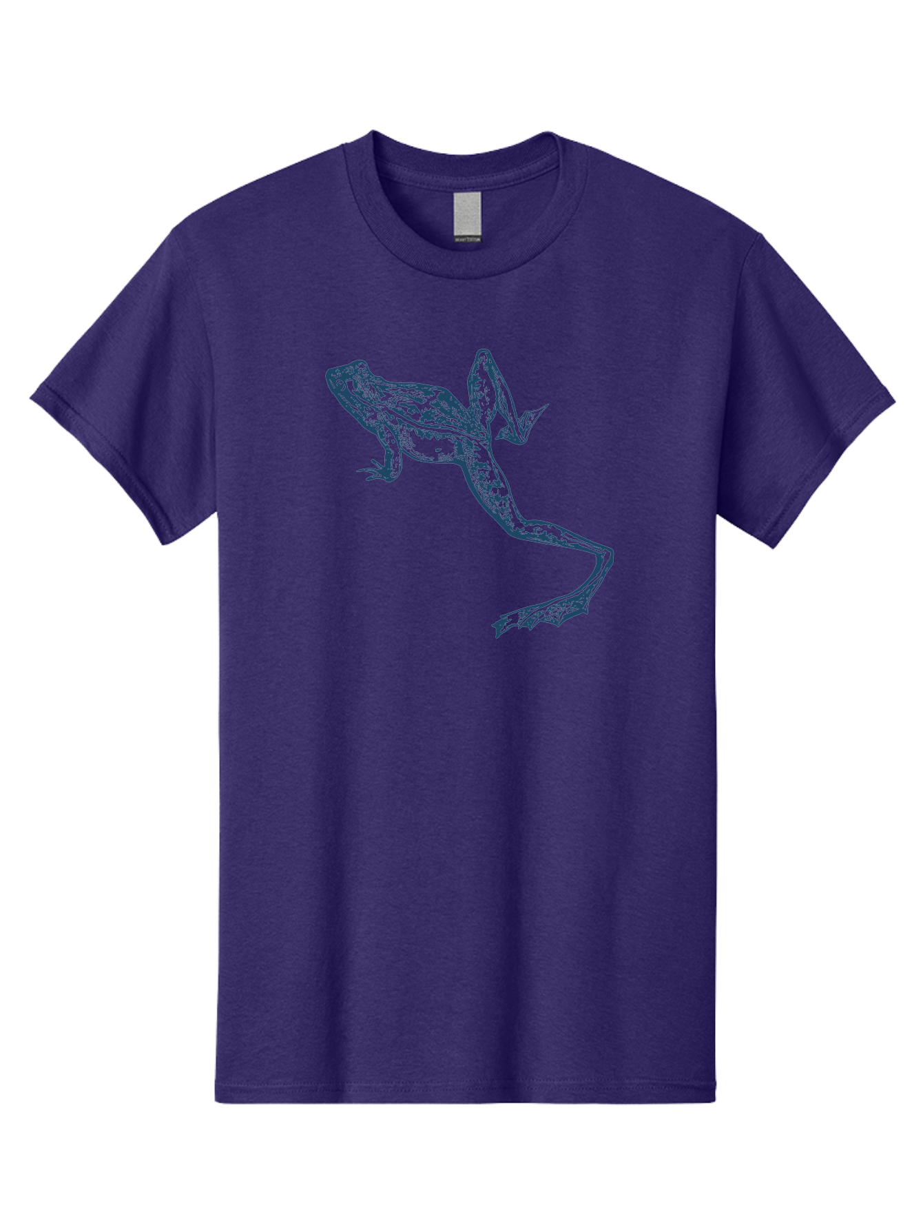 Wildjump Frog Men'S Graphic Tee, 100% Cotton, Comfortable Casual Summer Wear, Machine Washable, Stylized Frog, Blue Illustration, Abstract Art, Frog Species, Wildlife Art, Amphibian, Modern Design, Creative Graphics Aae849 9