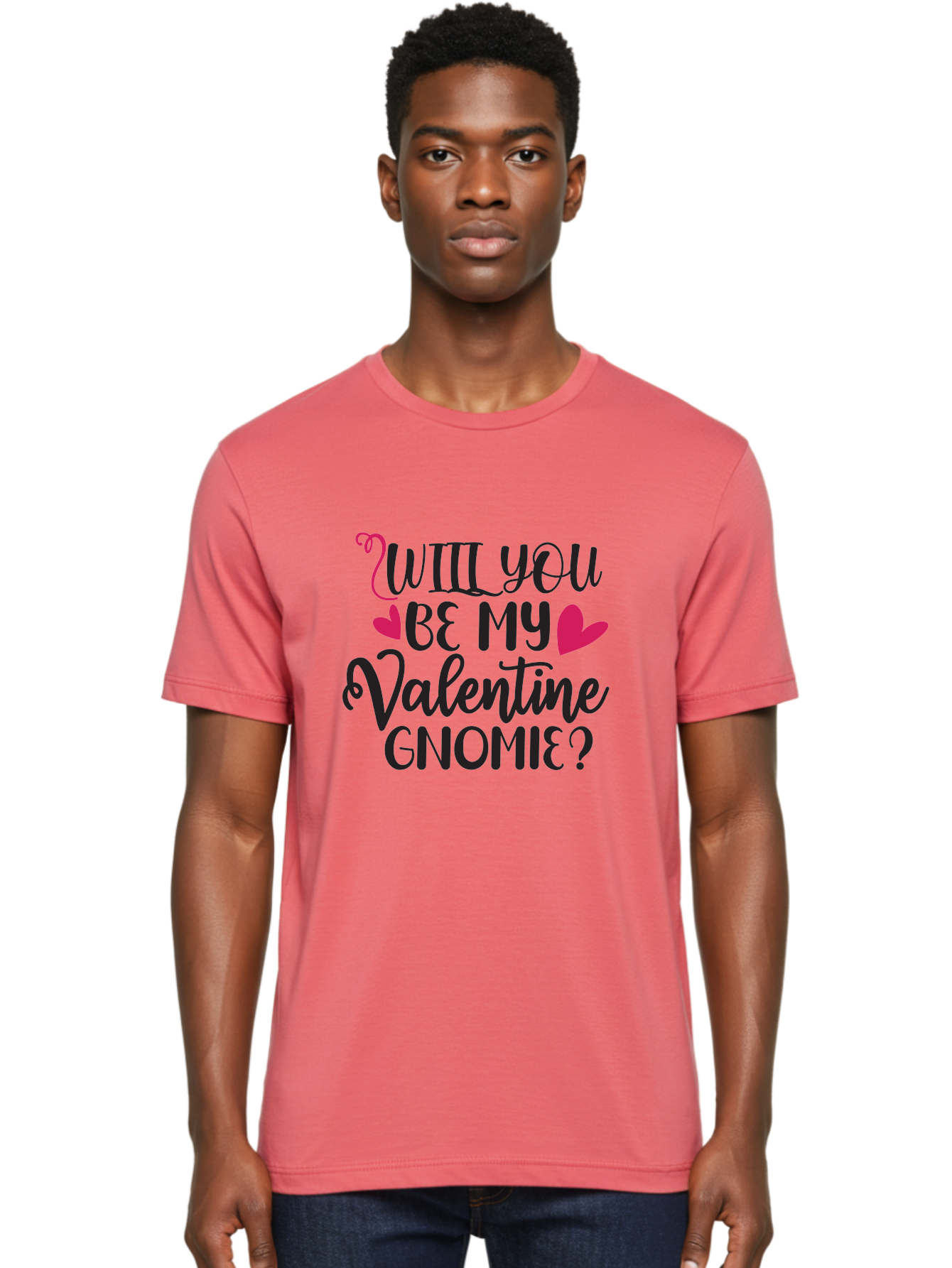 Will You Be My Valentine Gnomie Men'S Graphic Tee, 100% Cotton, Comfortable Casual Summer Wear, Machine Washable, Valentine'S Day Card, Cute Gnome, Love Message, Heartwarming Greeting, Sweetheart, Quirky Romance Aae852 20
