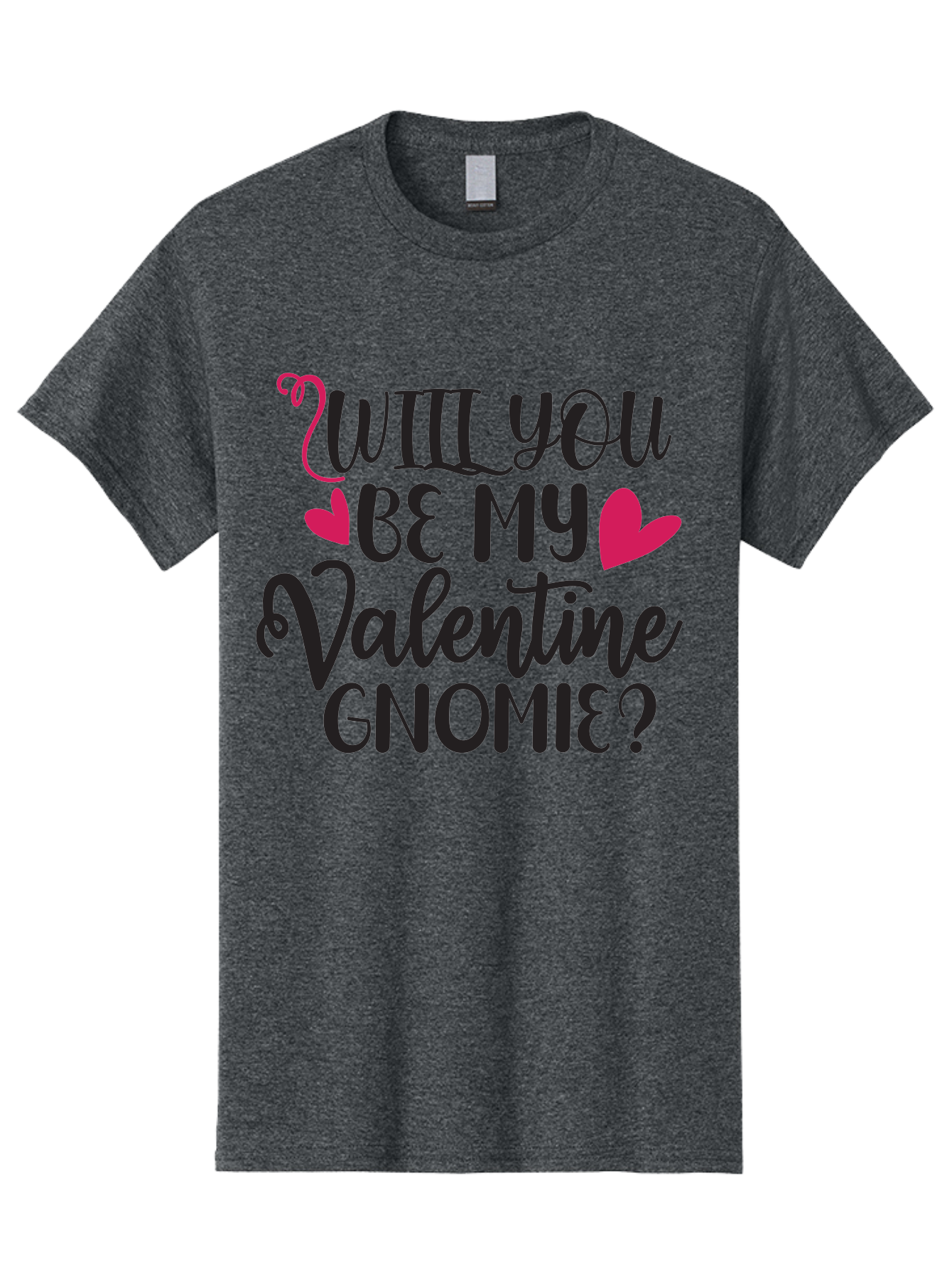 Will You Be My Valentine Gnomie Men'S Graphic Tee, 100% Cotton, Comfortable Casual Summer Wear, Machine Washable, Valentine'S Day Card, Cute Gnome, Love Message, Heartwarming Greeting, Sweetheart, Quirky Romance Aae852 3