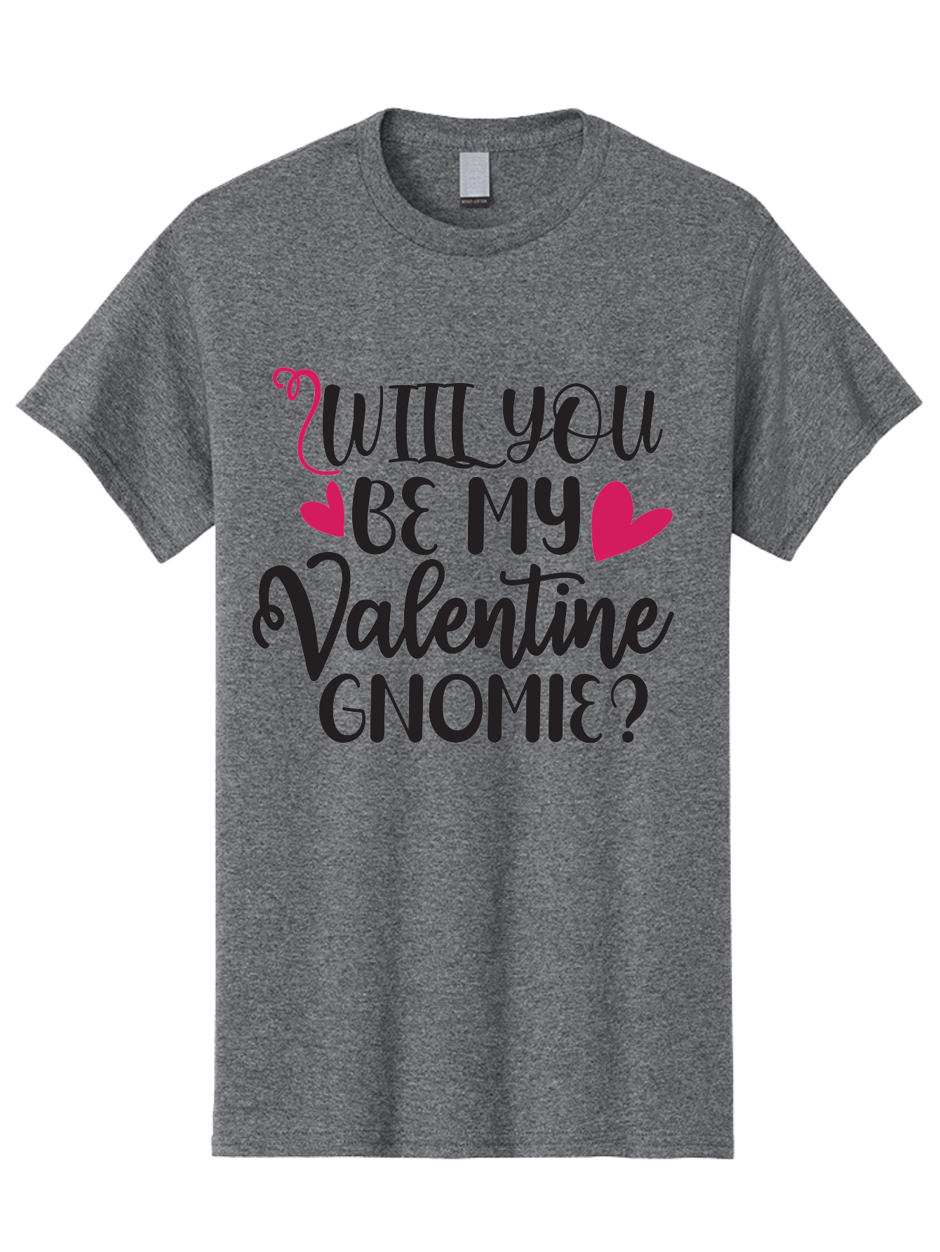 Will You Be My Valentine Gnomie Men'S Graphic Tee, 100% Cotton, Comfortable Casual Summer Wear, Machine Washable, Valentine'S Day Card, Cute Gnome, Love Message, Heartwarming Greeting, Sweetheart, Quirky Romance Aae852 1