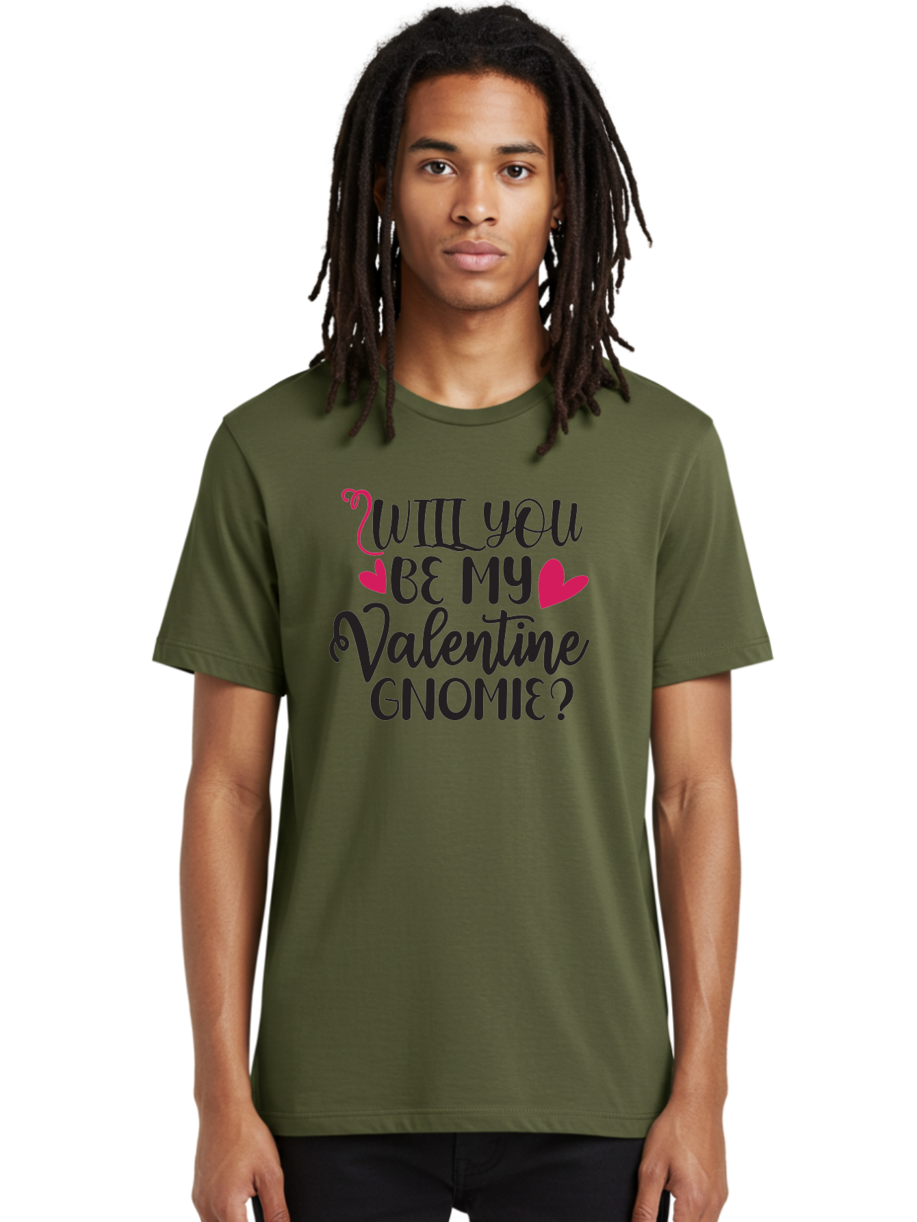 Will You Be My Valentine Gnomie Men'S Graphic Tee, 100% Cotton, Comfortable Casual Summer Wear, Machine Washable, Valentine'S Day Card, Cute Gnome, Love Message, Heartwarming Greeting, Sweetheart, Quirky Romance Aae852 16