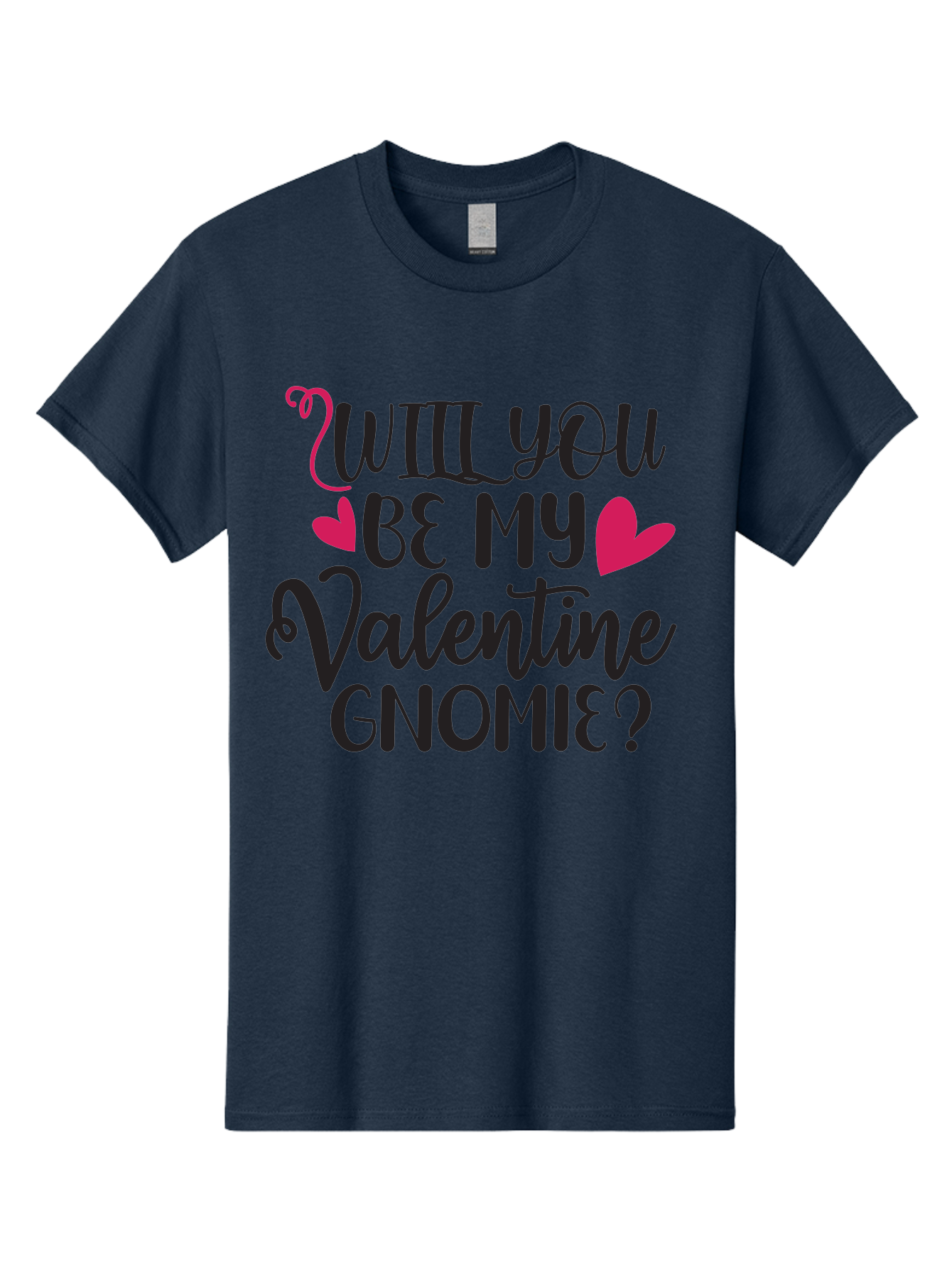 Will You Be My Valentine Gnomie Men'S Graphic Tee, 100% Cotton, Comfortable Casual Summer Wear, Machine Washable, Valentine'S Day Card, Cute Gnome, Love Message, Heartwarming Greeting, Sweetheart, Quirky Romance Aae852 7