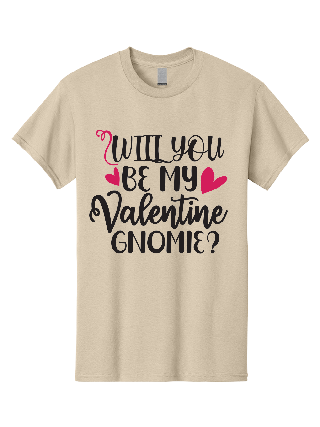 Will You Be My Valentine Gnomie Men'S Graphic Tee, 100% Cotton, Comfortable Casual Summer Wear, Machine Washable, Valentine'S Day Card, Cute Gnome, Love Message, Heartwarming Greeting, Sweetheart, Quirky Romance Aae852 23