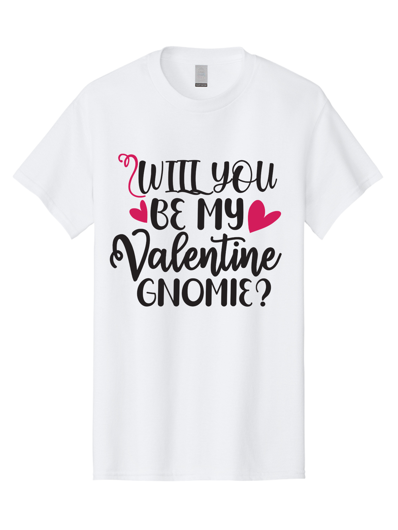 Will You Be My Valentine Gnomie Men'S Graphic Tee, 100% Cotton, Comfortable Casual Summer Wear, Machine Washable, Valentine'S Day Card, Cute Gnome, Love Message, Heartwarming Greeting, Sweetheart, Quirky Romance Aae852 5