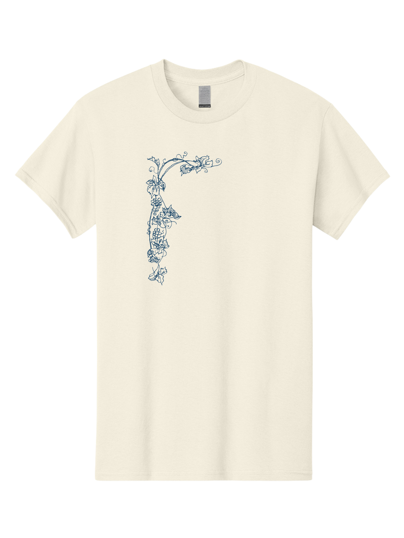 Wine Flower Men'S Graphic Tee, 100% Cotton, Comfortable Casual Summer Wear, Machine Washable, Grapevine Illustration, Vintage Floral Design, Elegant Vine Pattern, Leaves And Grapes, Classic Artwork, Ornate Details, Decorative Element, Aae853 29