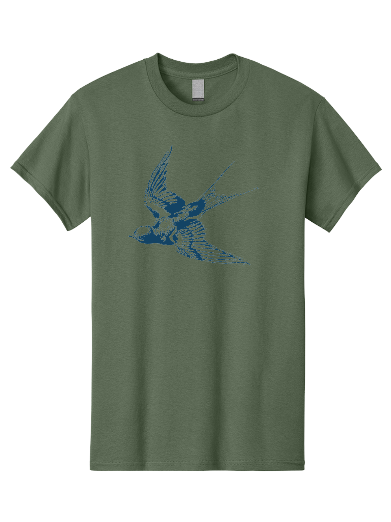 Wings Of Grace Men'S Graphic Tee, 100% Cotton, Comfortable Casual Summer Wear, Machine Washable, Swallow Bird, Flying Bird, Bird In Flight, Abstract Bird, Bird Illustration, Winged Creature, Artistic Representation Aae854 5