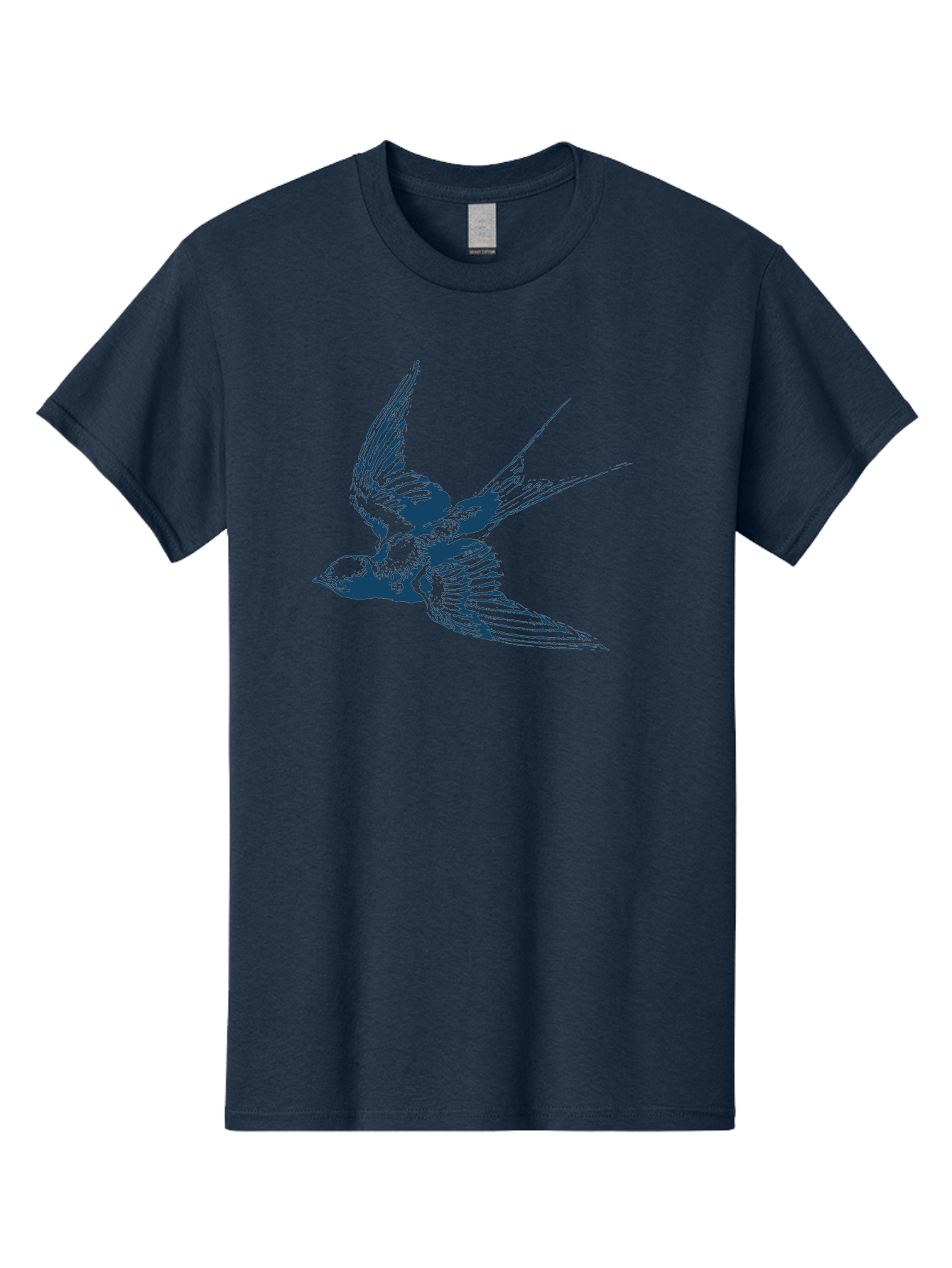 Wings Of Grace Men'S Graphic Tee, 100% Cotton, Comfortable Casual Summer Wear, Machine Washable, Swallow Bird, Flying Bird, Bird In Flight, Abstract Bird, Bird Illustration, Winged Creature, Artistic Representation Aae854 29