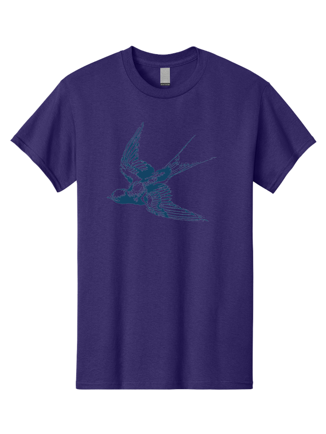 Wings Of Grace Men'S Graphic Tee, 100% Cotton, Comfortable Casual Summer Wear, Machine Washable, Swallow Bird, Flying Bird, Bird In Flight, Abstract Bird, Bird Illustration, Winged Creature, Artistic Representation Aae854 1