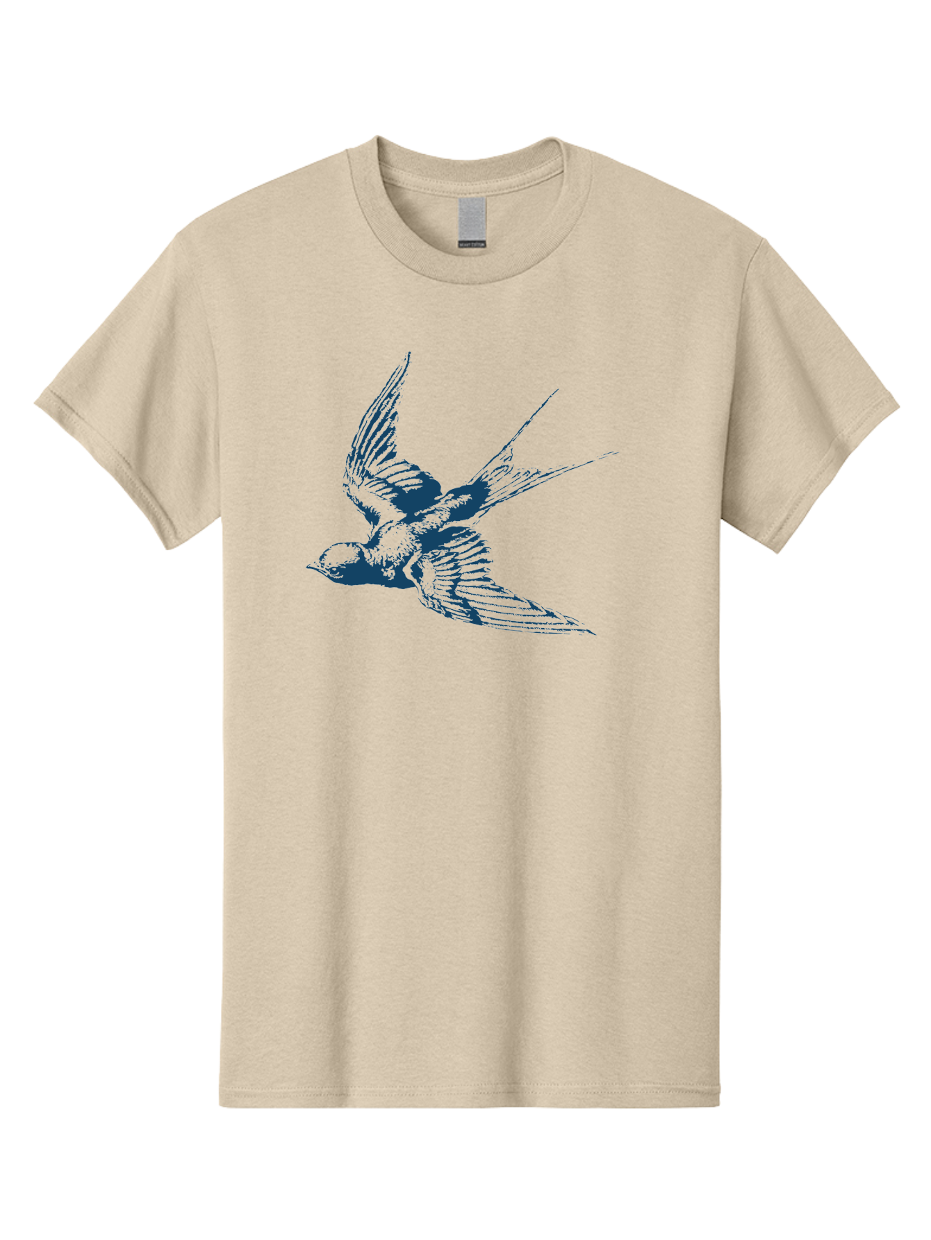 Wings Of Grace Men'S Graphic Tee, 100% Cotton, Comfortable Casual Summer Wear, Machine Washable, Swallow Bird, Flying Bird, Bird In Flight, Abstract Bird, Bird Illustration, Winged Creature, Artistic Representation Aae854 27