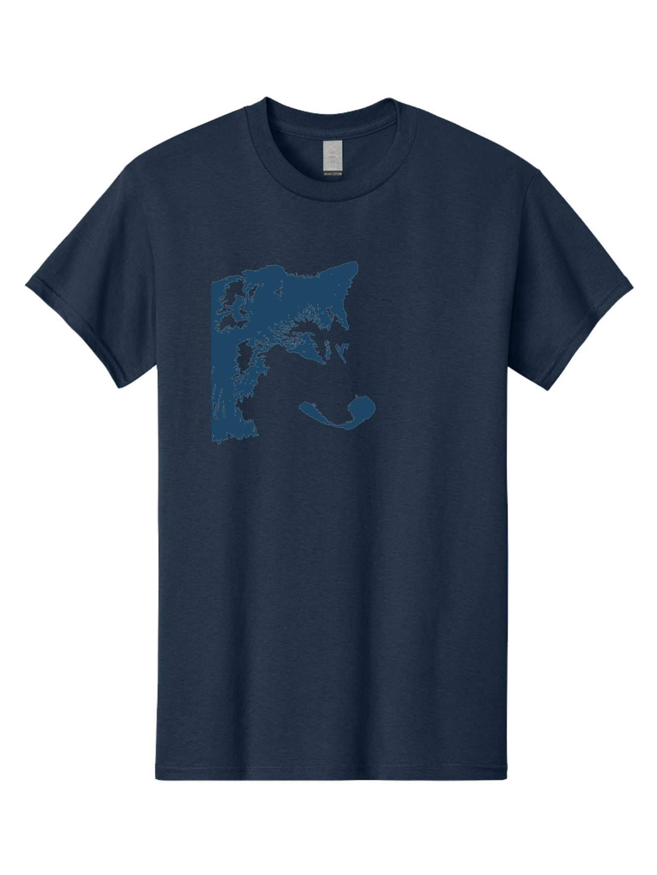 Wolf Men'S Graphic Tee, 100% Cotton, Comfortable Casual Summer Wear, Machine Washable, Wolf Face, Wildlife Animal, Dark Blue Silhouette, Sharp Features, Mysterious Gaze, Bold Graphic Design, Animal Portrait, Abstract Art Aae859 9