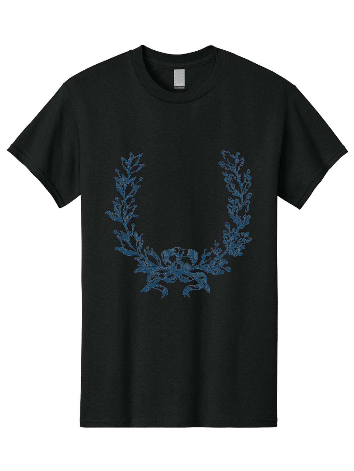 Wreath-Flower Men'S Graphic Tee, 100% Cotton, Comfortable Casual Summer Wear, Machine Washable, Laurel Wreath, Purple Leaves, Decorative Border, Elegant Design, Symbolic Motif, Leaves Tied With Ribbon, Classic Illustration, Award Symbol Aae869 7