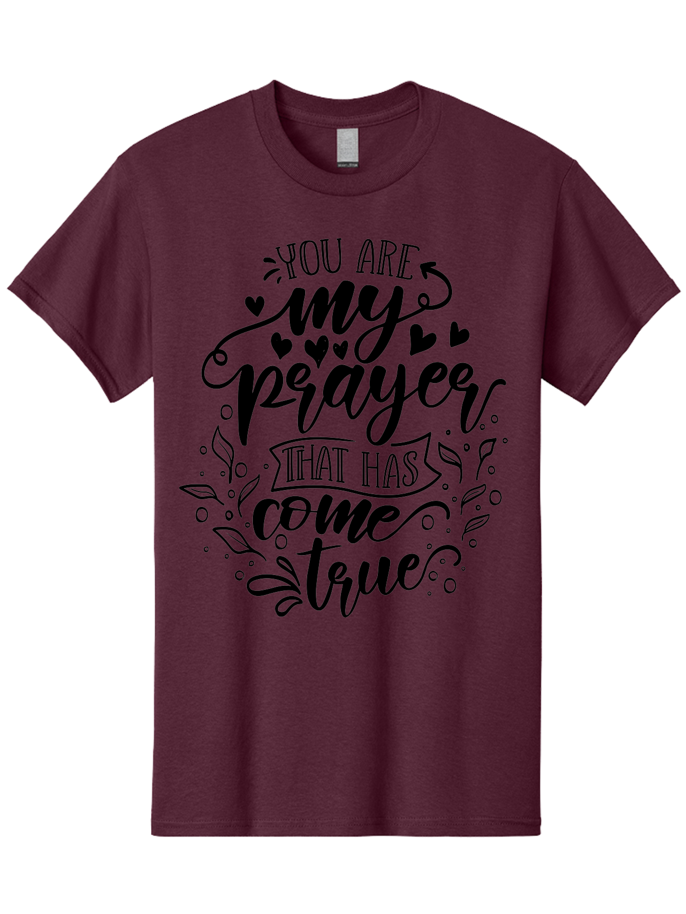 You Are My Prayer That Has Come True Men'S Graphic Tee, 100% Cotton, Comfortable Casual Summer Wear, Machine Washable, Inspirational Quote, Prayer Answered, Love Message, Heartfelt, Positive Affirmation, Motivational Words, Spiritual Message, Aae872 29