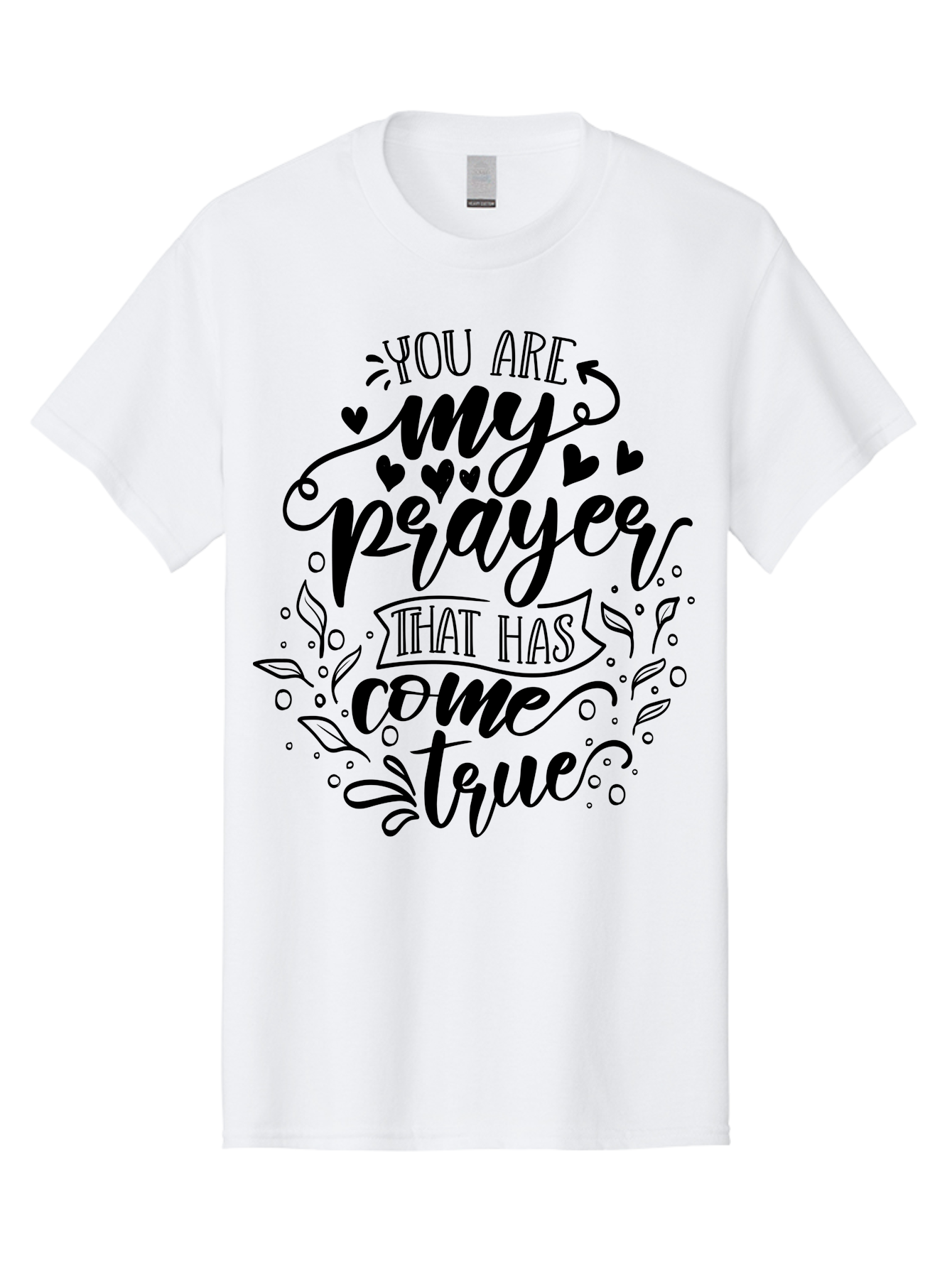 You Are My Prayer That Has Come True Men'S Graphic Tee, 100% Cotton, Comfortable Casual Summer Wear, Machine Washable, Inspirational Quote, Prayer Answered, Love Message, Heartfelt, Positive Affirmation, Motivational Words, Spiritual Message, Aae872 3